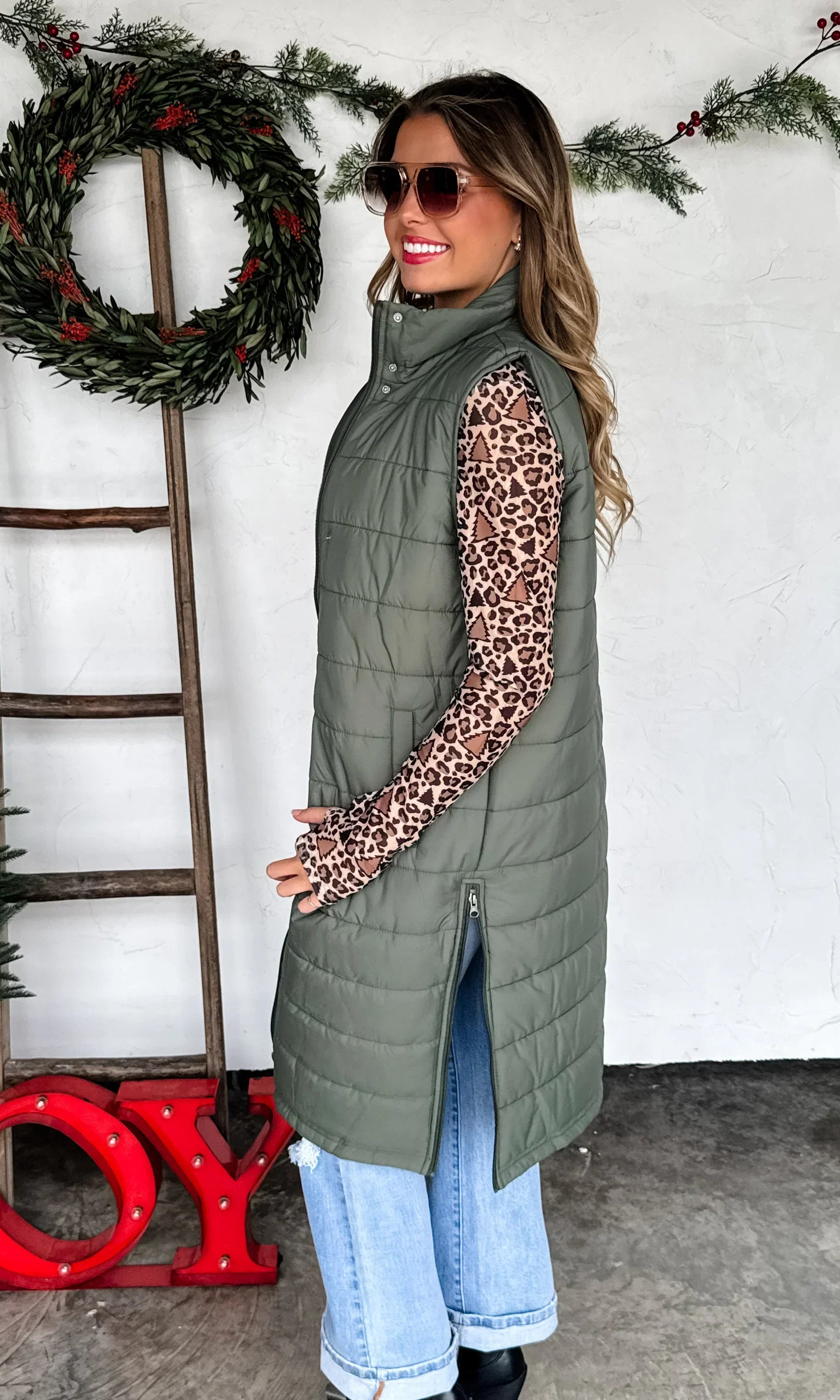 PREORDER: Kendall Long Puffer Vest-Womens-Stay Foxy Boutique, Florissant, Missouri