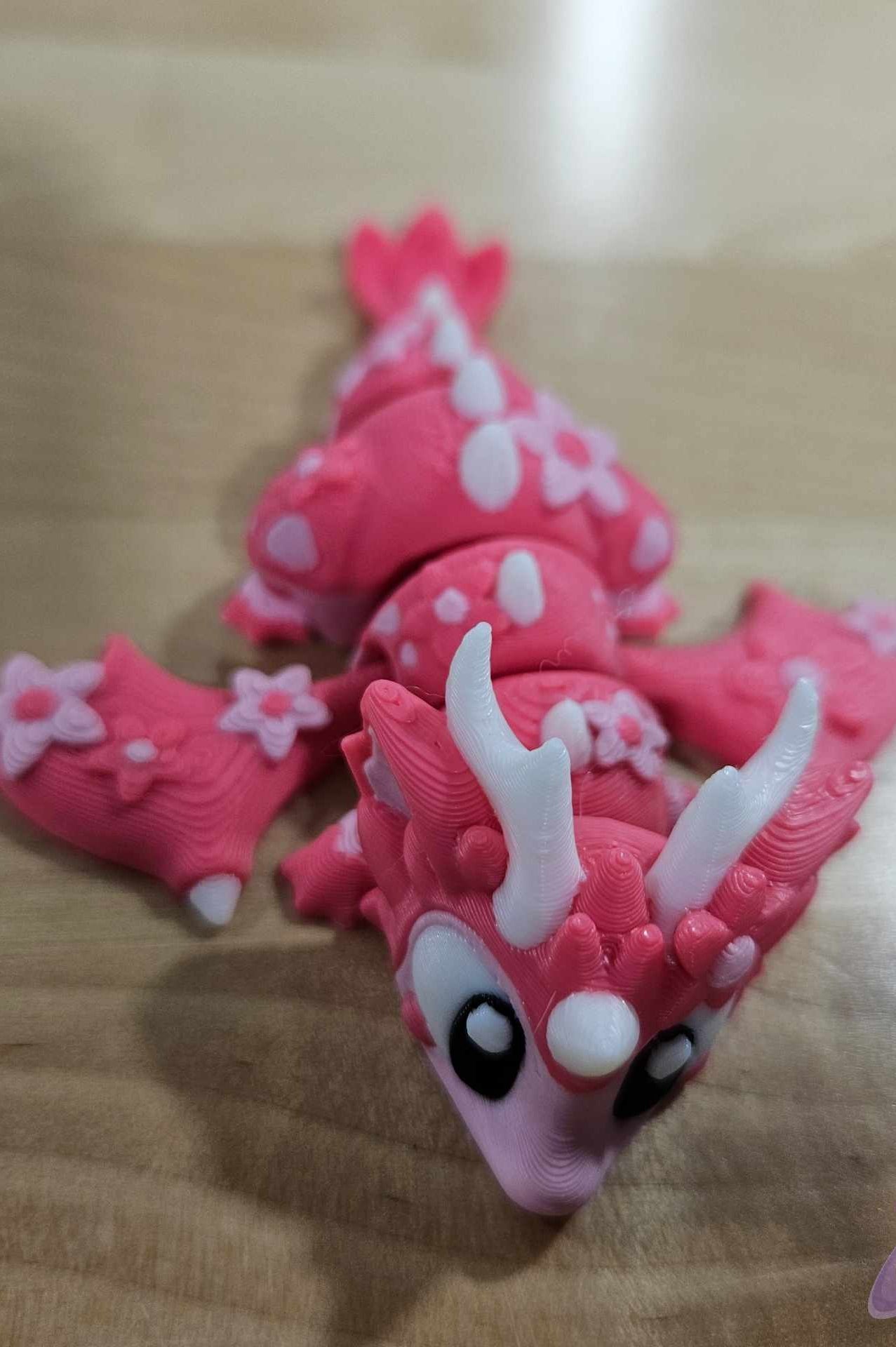 3D PRINTED PINK SAKURA DRAGON AND EGG-Stay Foxy Boutique, Florissant, Missouri