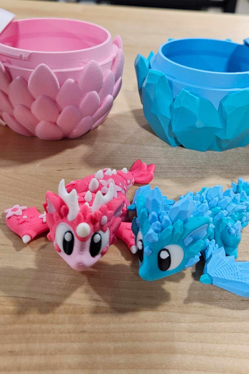 3D PRINTED PINK SAKURA DRAGON AND EGG-Stay Foxy Boutique, Florissant, Missouri