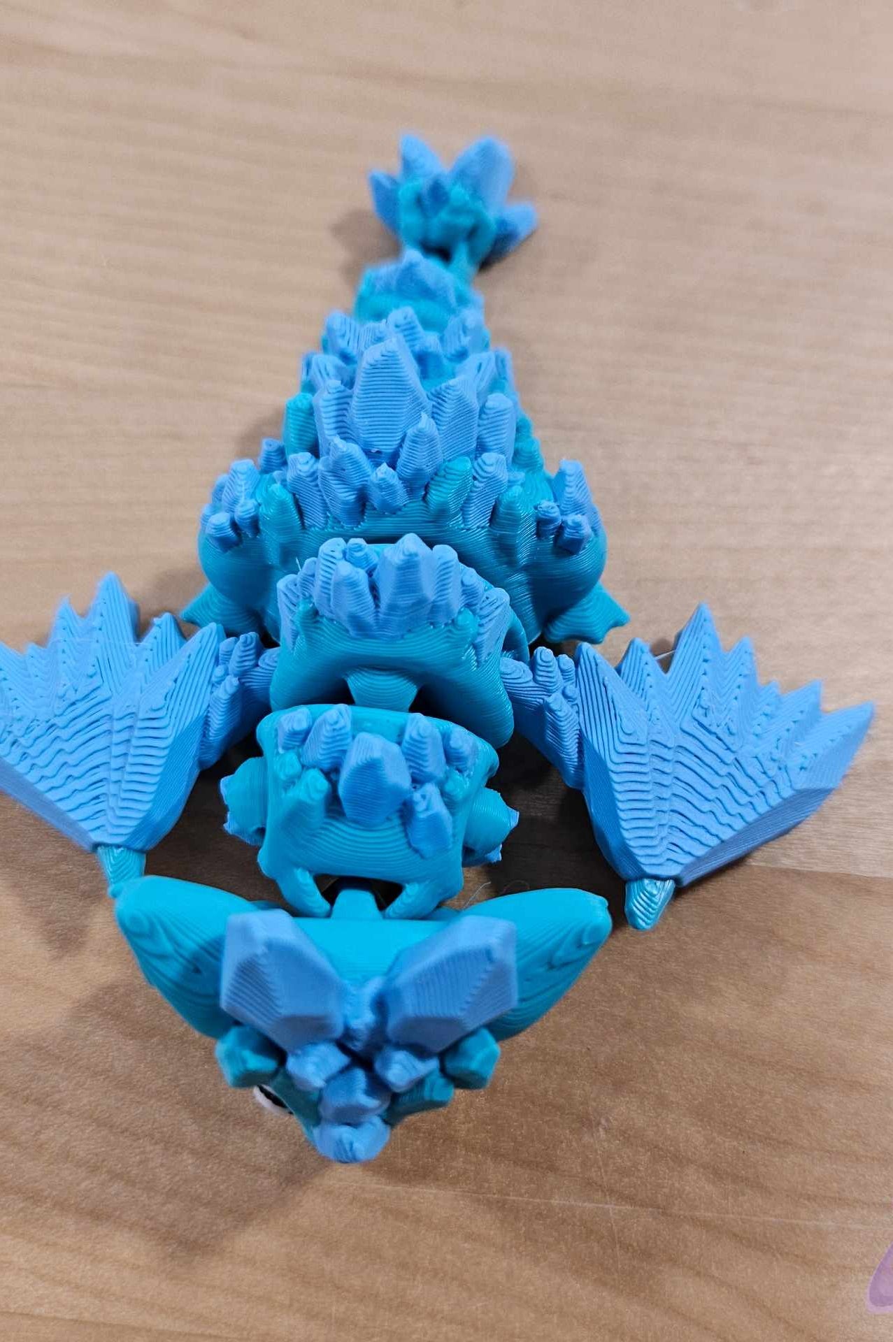 3D PRINTED BLUE CRYSTAL DRAGON AND EGG-Stay Foxy Boutique, Florissant, Missouri