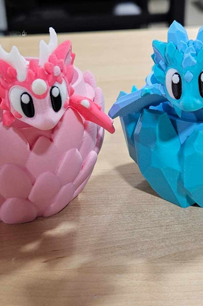 3D PRINTED PINK SAKURA DRAGON AND EGG-Stay Foxy Boutique, Florissant, Missouri