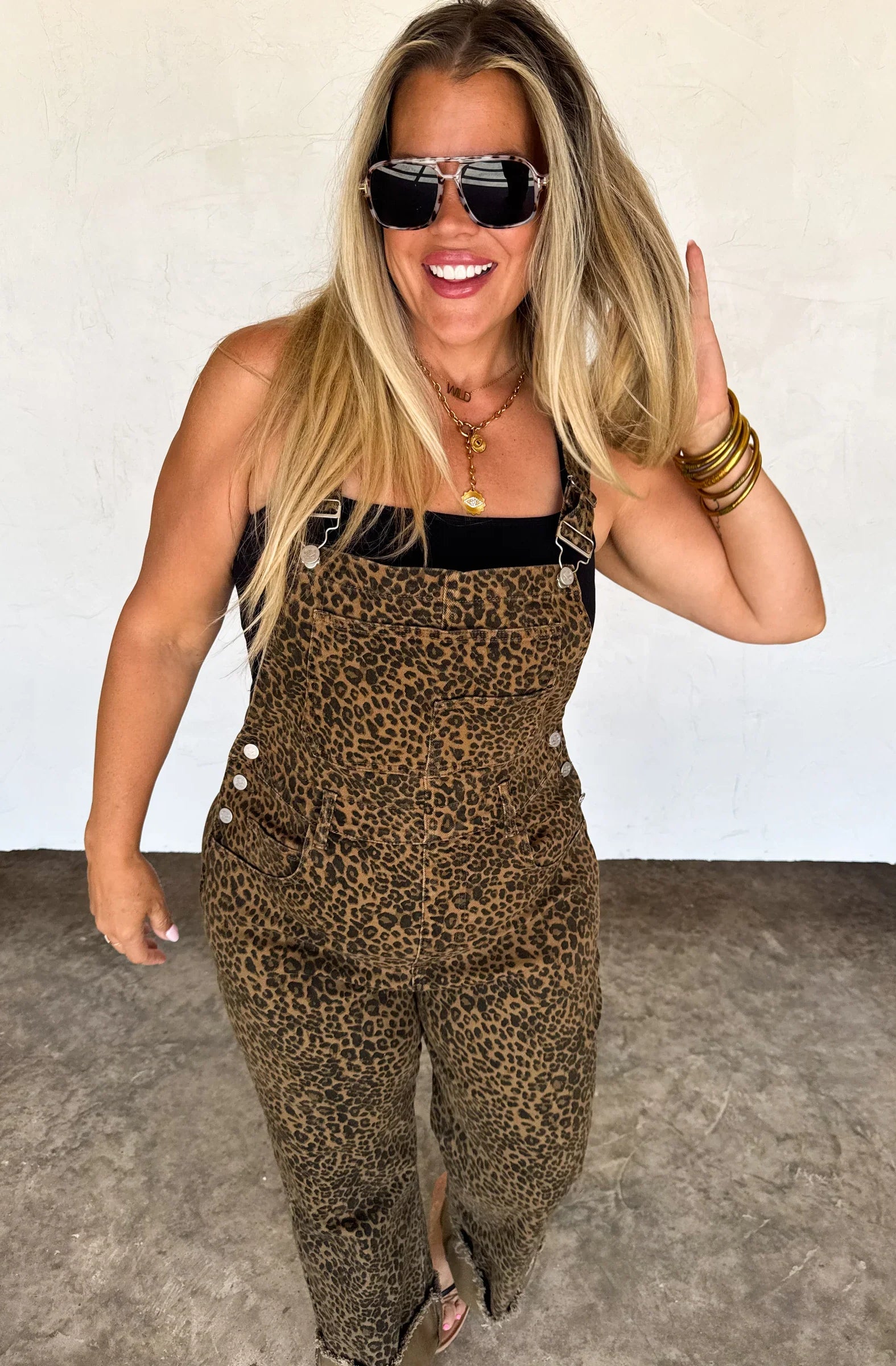 PREORDER: Dahlia Cheetah Overalls-Womens-Stay Foxy Boutique, Florissant, Missouri