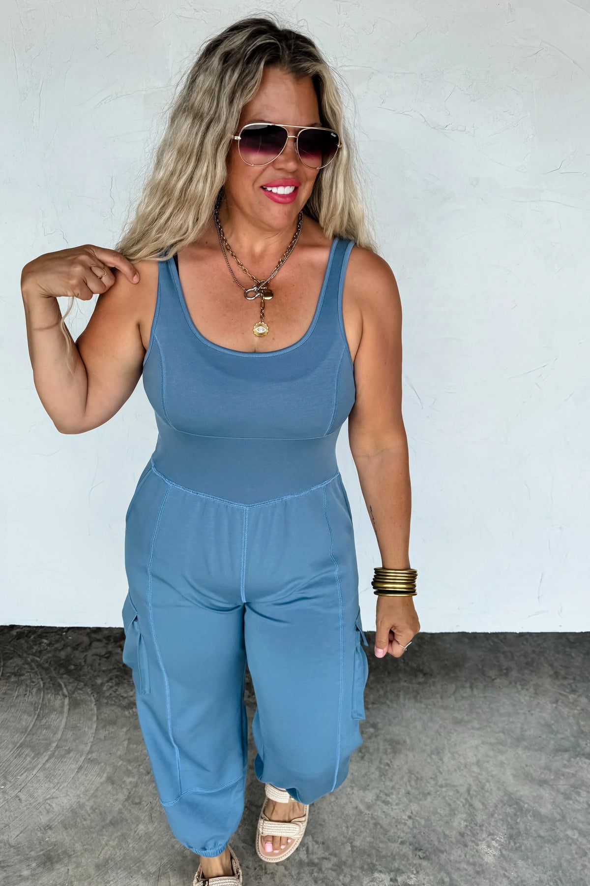 PREORDER: All Set Tank Romper-Womens-Stay Foxy Boutique, Florissant, Missouri