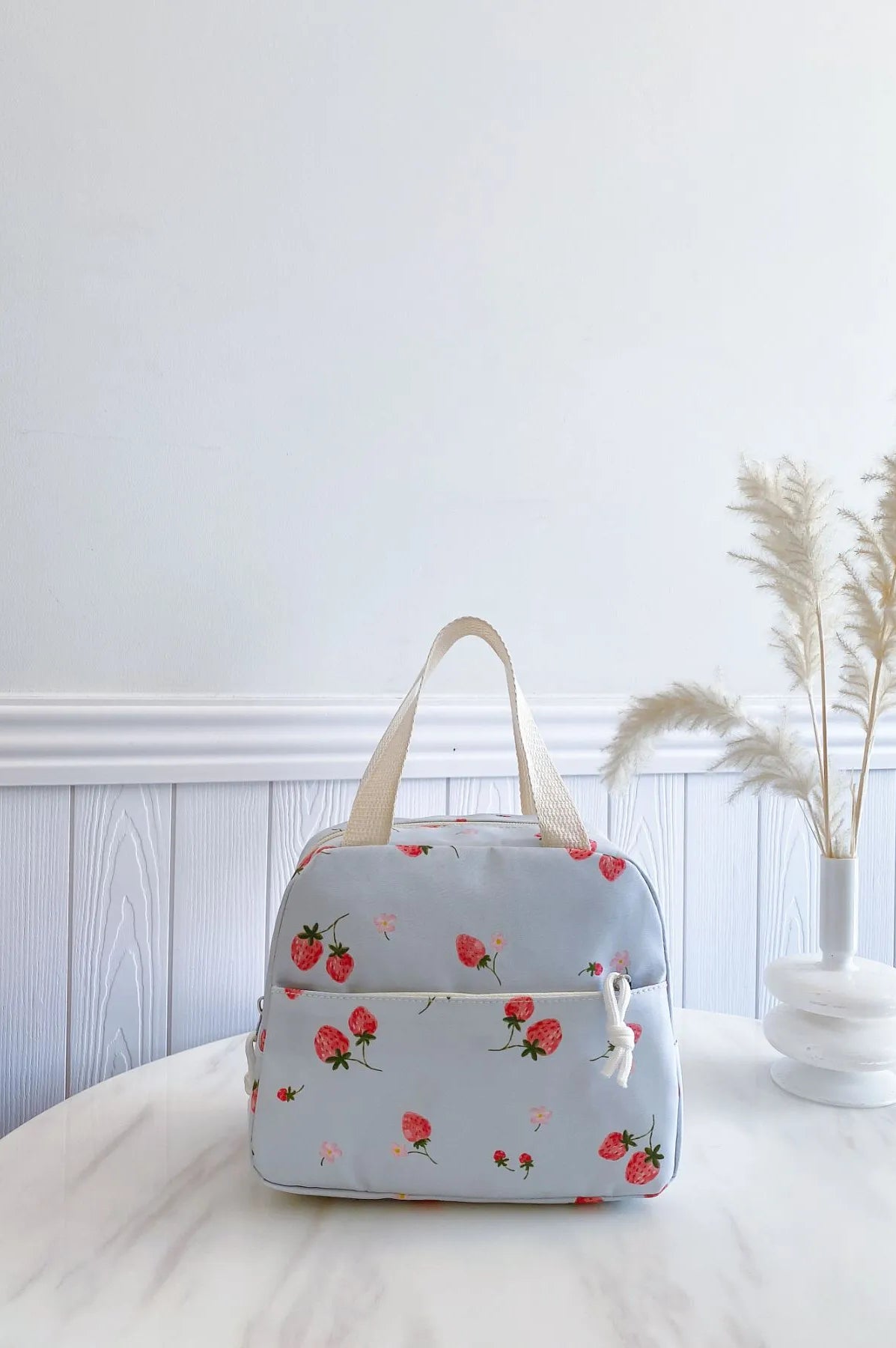 3-Piece Strawberry Print Canvas Bag Set-Stay Foxy Boutique, Florissant, Missouri