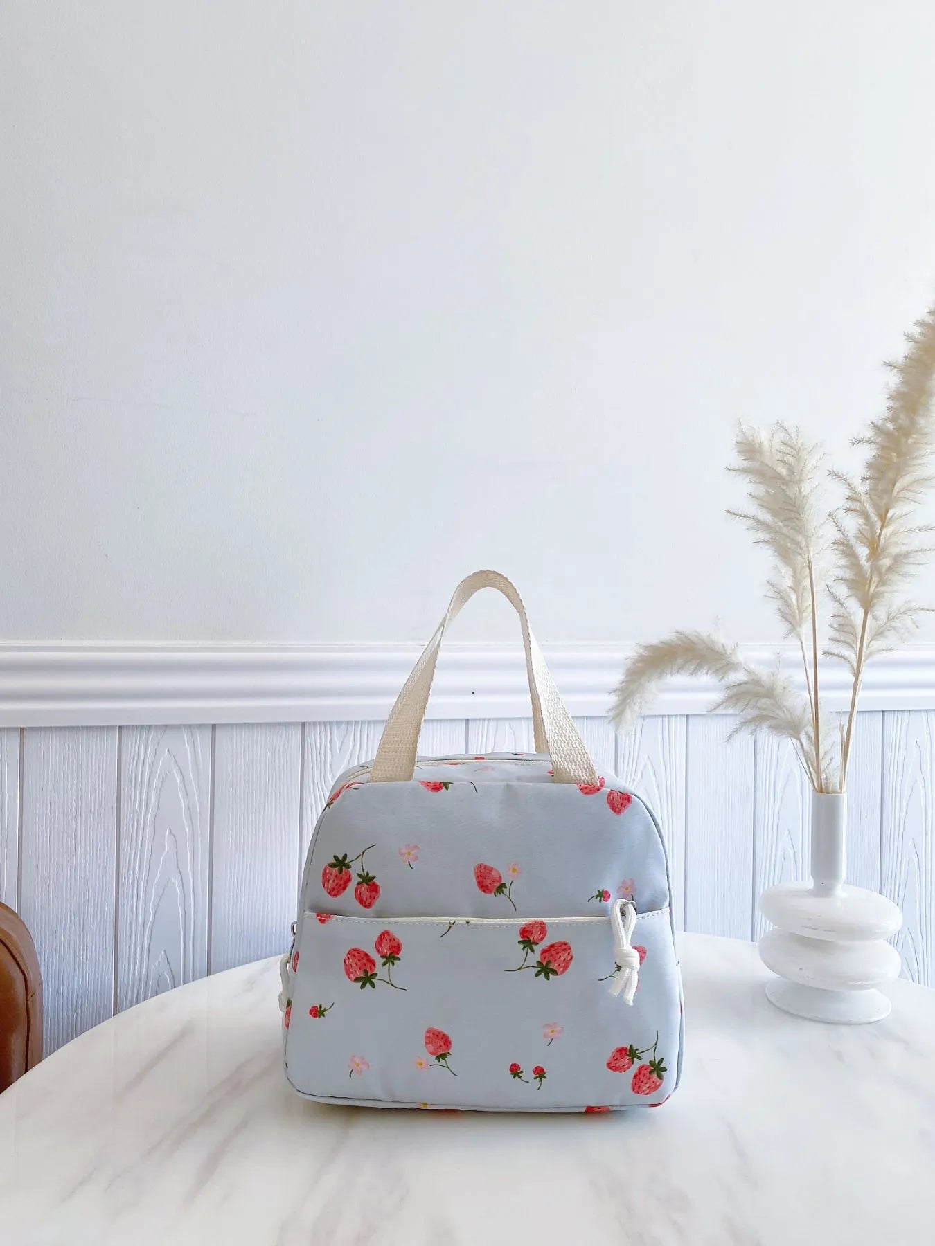 3-Piece Strawberry Print Canvas Bag Set-Stay Foxy Boutique, Florissant, Missouri