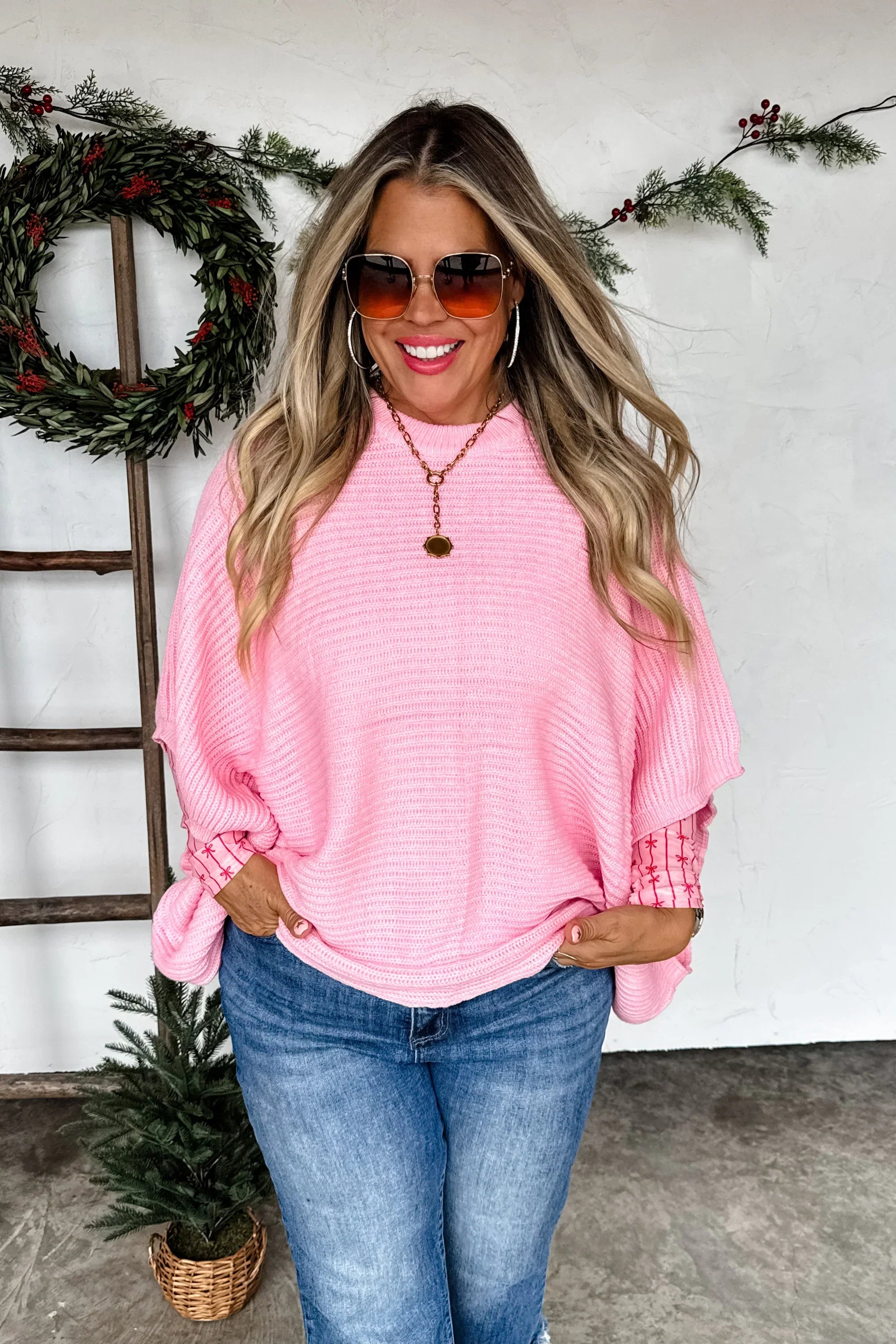 PREORDER: Holiday Meg Pullover Poncho-Womens-Stay Foxy Boutique, Florissant, Missouri