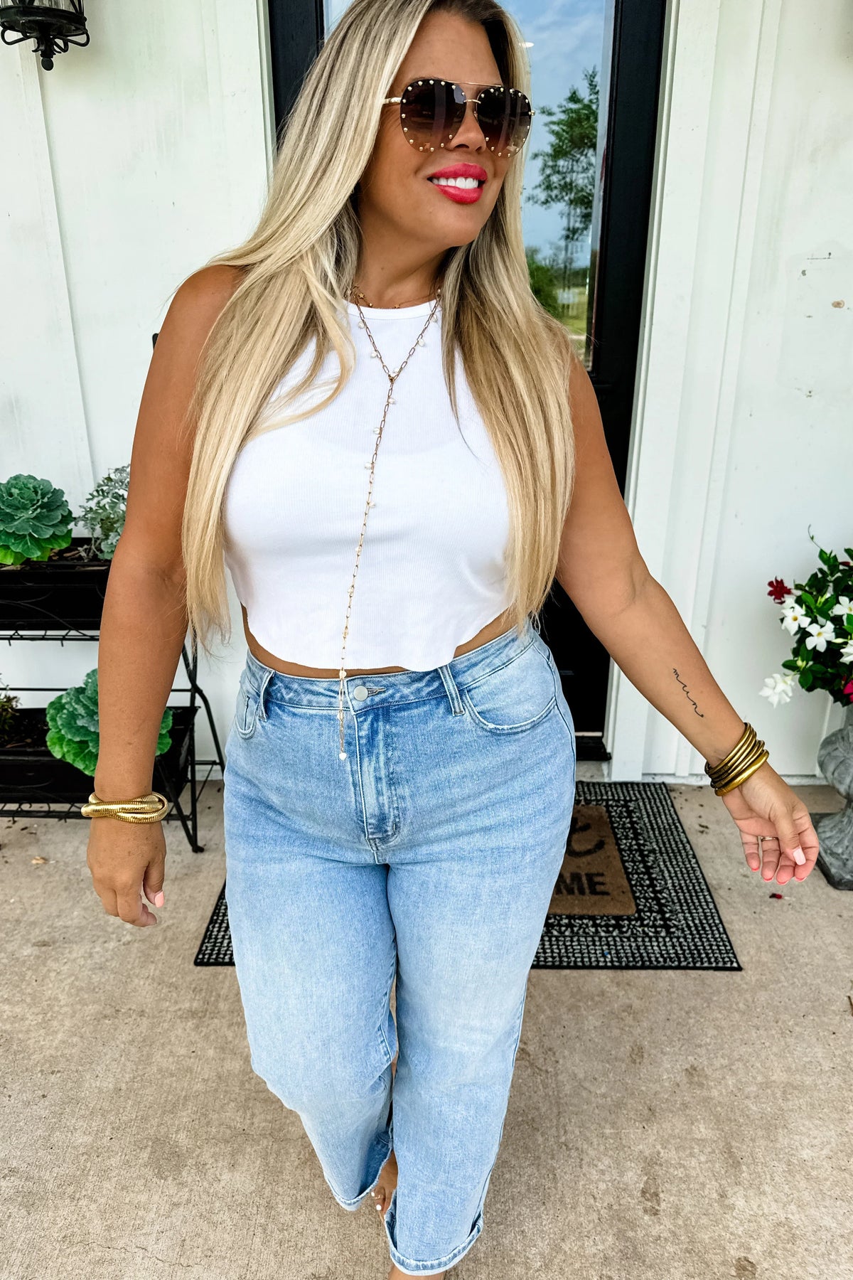 PREORDER: Alexie Straight Leg Cropped Jeans-Womens-Stay Foxy Boutique, Florissant, Missouri