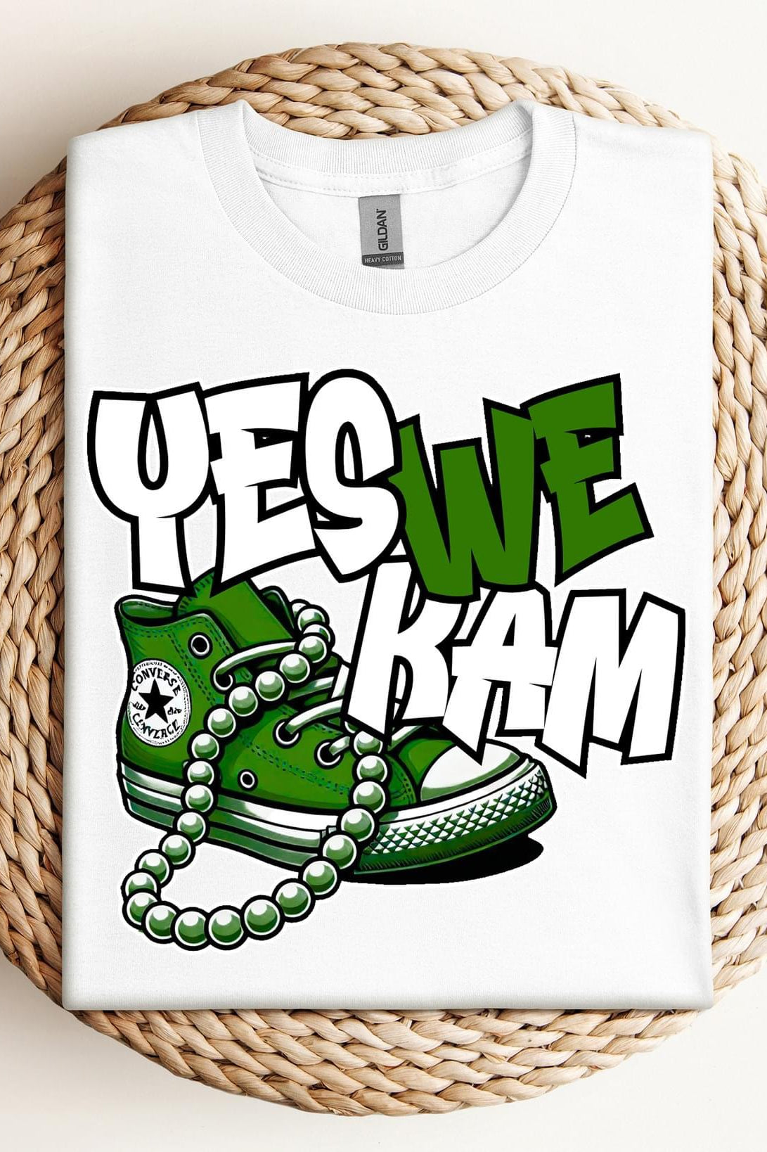 Yes We Kam Green Graphic T-Graphic T-Stay Foxy Boutique, Florissant, Missouri