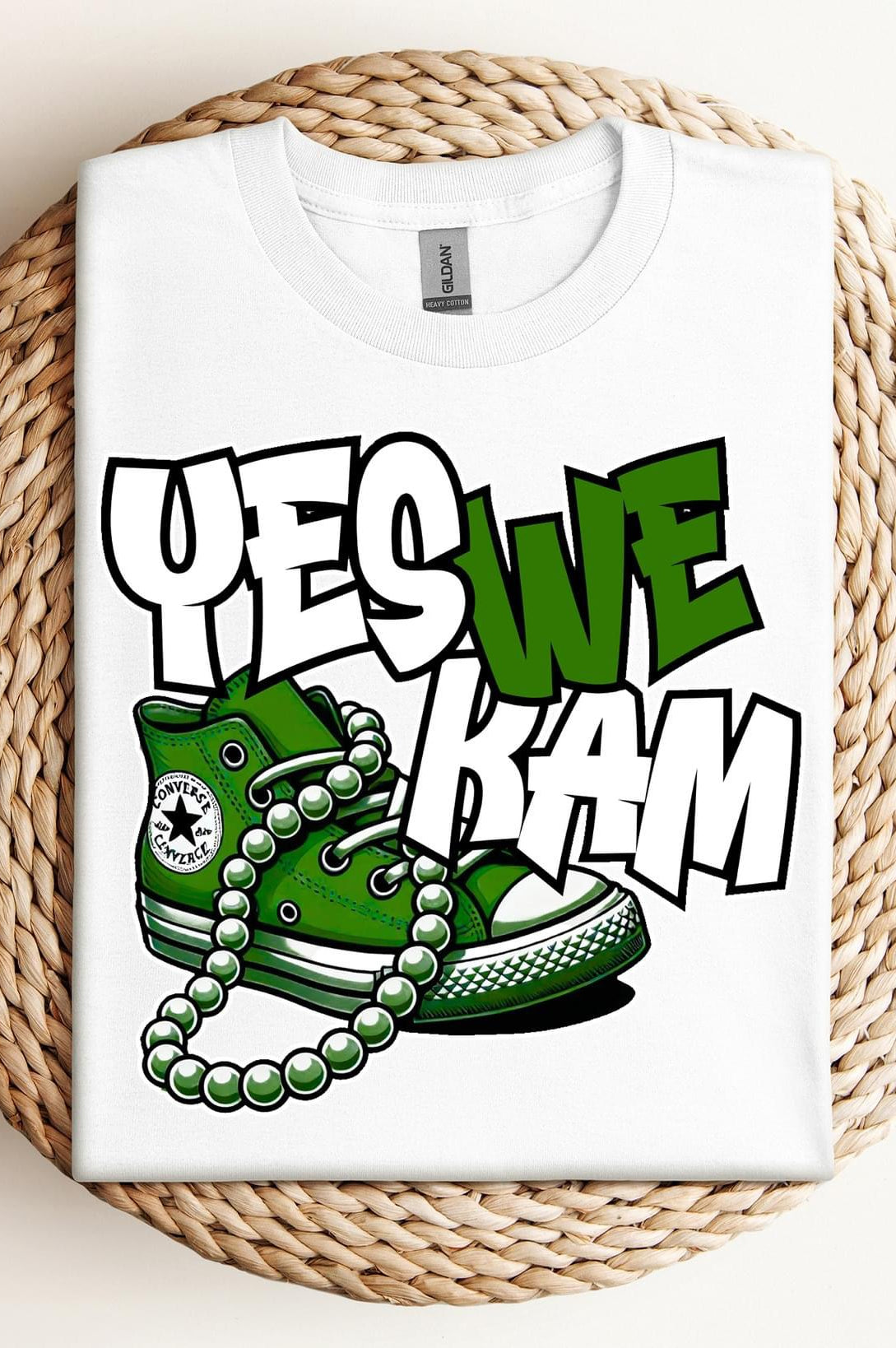 Yes We Kam Green Graphic T-Graphic T-Stay Foxy Boutique, Florissant, Missouri