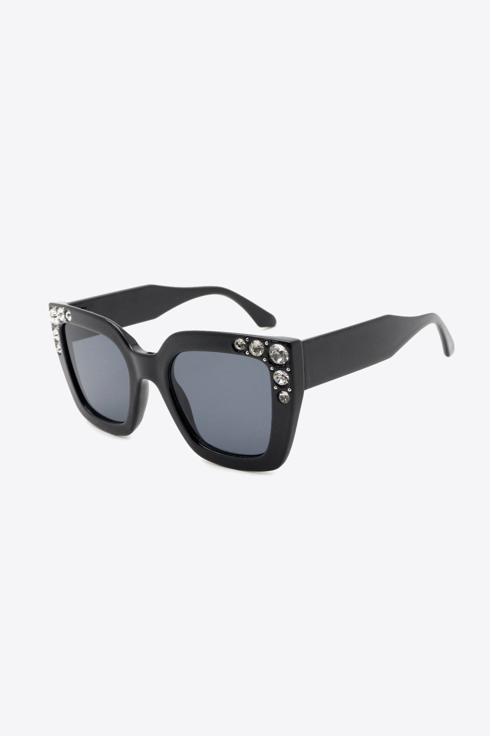 Inlaid Rhinestone Polycarbonate Sunglasses-Stay Foxy Boutique, Florissant, Missouri