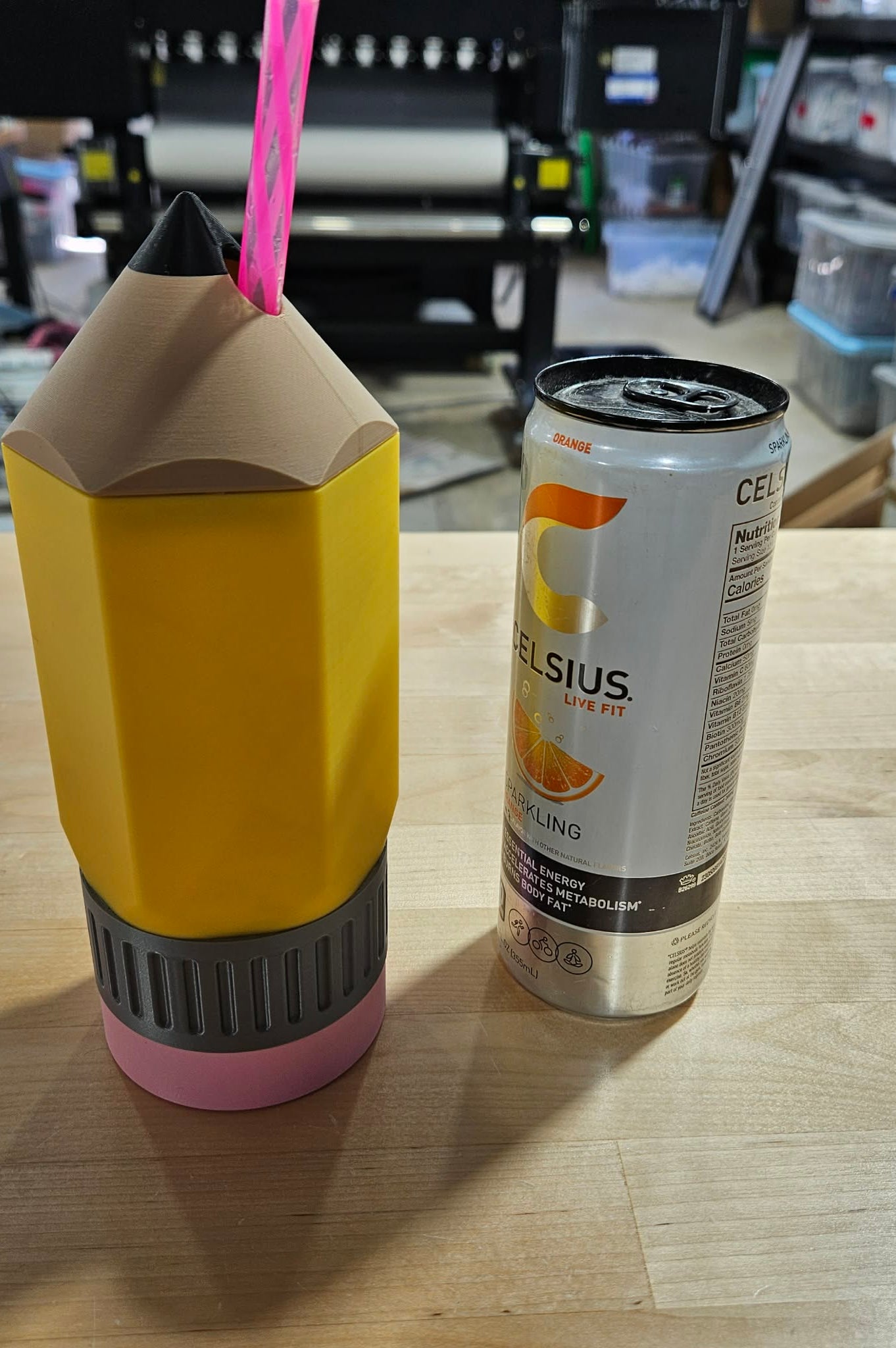 3D PRINTED CUSTOM PENCIL 12 OUNCE SKINNY CAN HOLDER-Stay Foxy Boutique, Florissant, Missouri