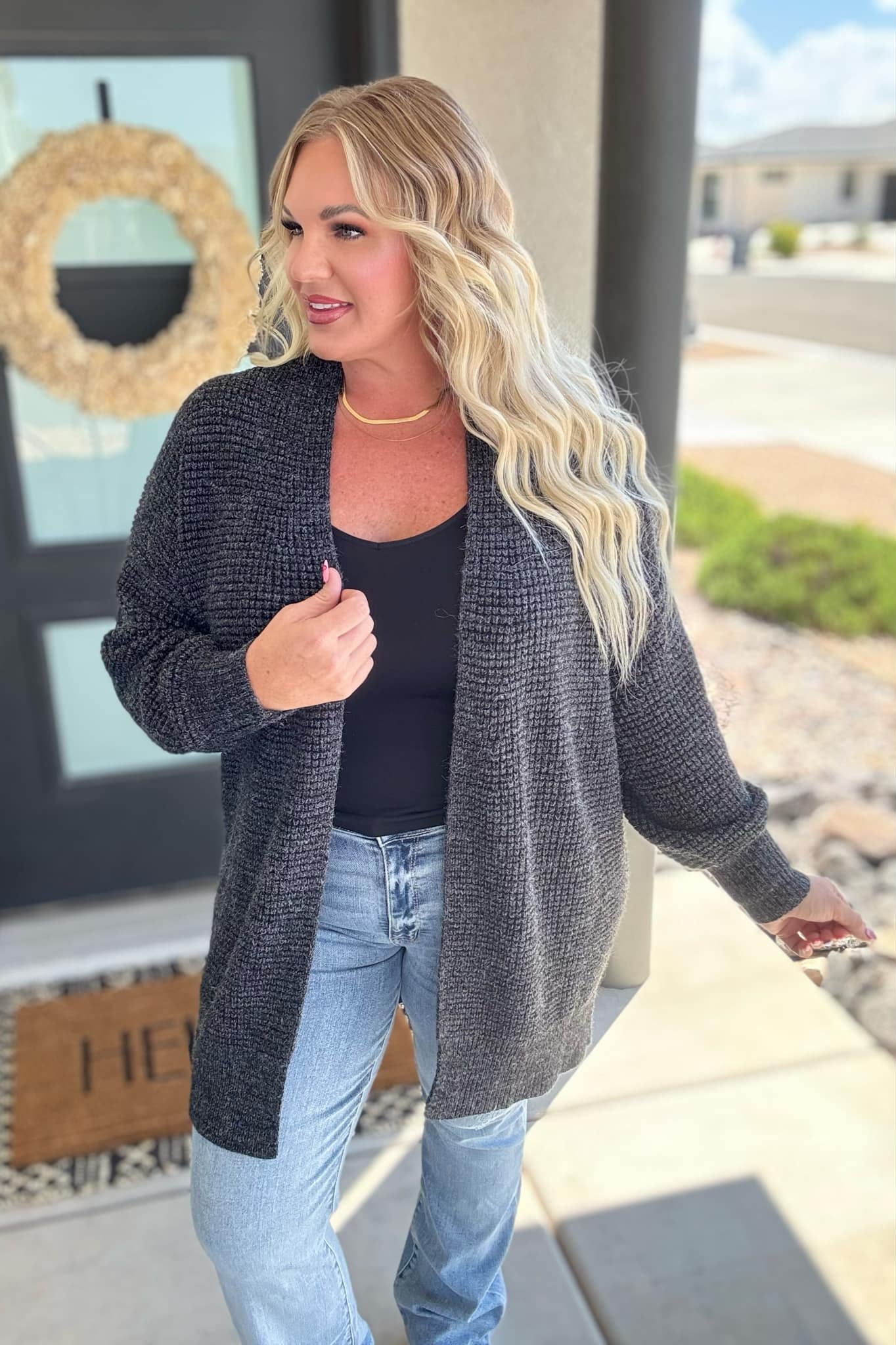 PREORDER: Contrast Trim Knit Cardigan in Four Colors-Womens-Stay Foxy Boutique, Florissant, Missouri