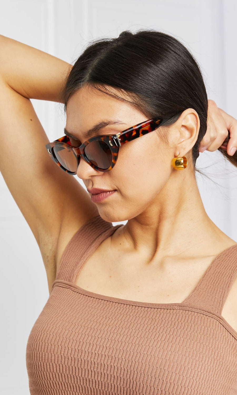 Tortoiseshell Acetate Frame Sunglasses-Stay Foxy Boutique, Florissant, Missouri