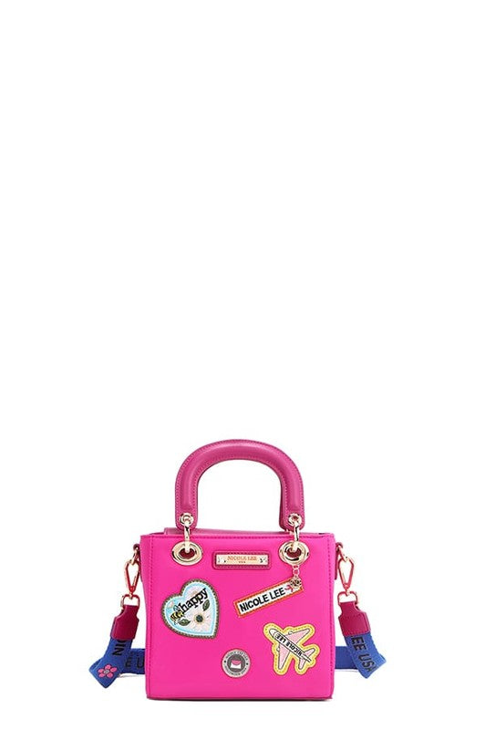 Nicole Lee USA Color Patch Handbag with Top Handle-Stay Foxy Boutique, Florissant, Missouri