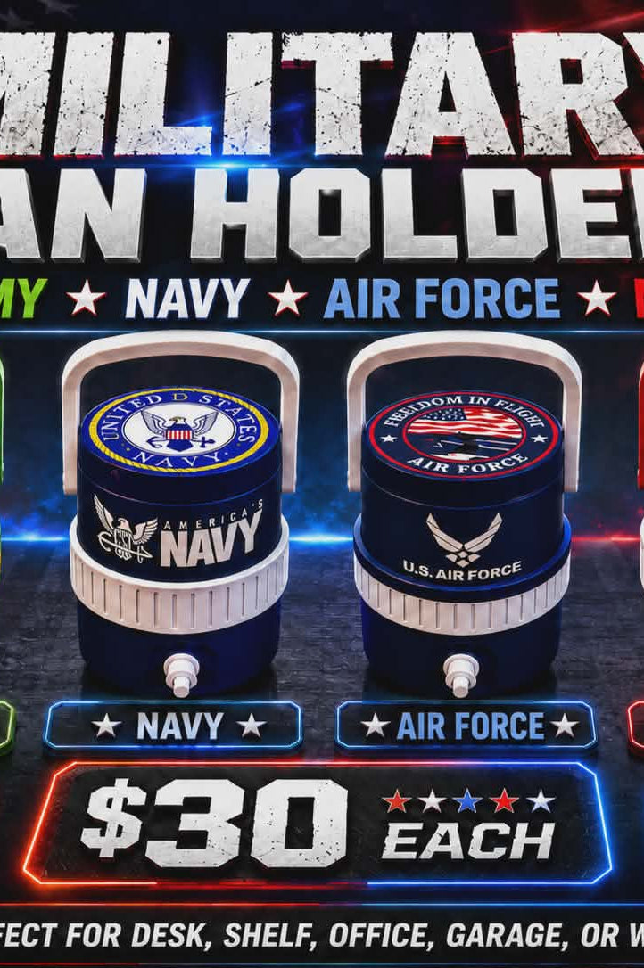 MILITARY BRANCH-3D PRINTED CUSTOM 12 OUNCE CAN HOLDERS-Stay Foxy Boutique, Florissant, Missouri