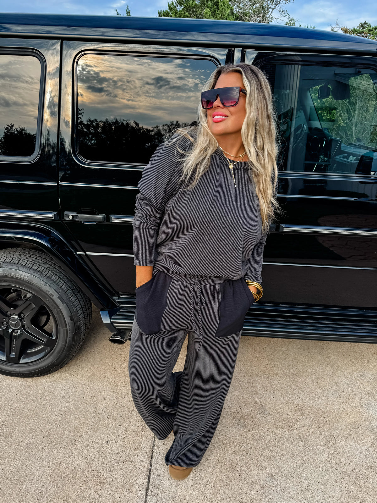 PREORDER: Erika Ribbed Lounge Set-Womens-Stay Foxy Boutique, Florissant, Missouri