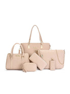 6-Piece Leather Textured Bag Set-Stay Foxy Boutique, Florissant, Missouri
