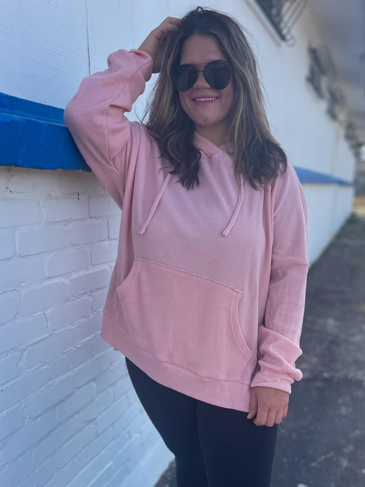 Best Selling Touch Of Fall Thermal Hoodie in Five Colors-Womens-Stay Foxy Boutique, Florissant, Missouri