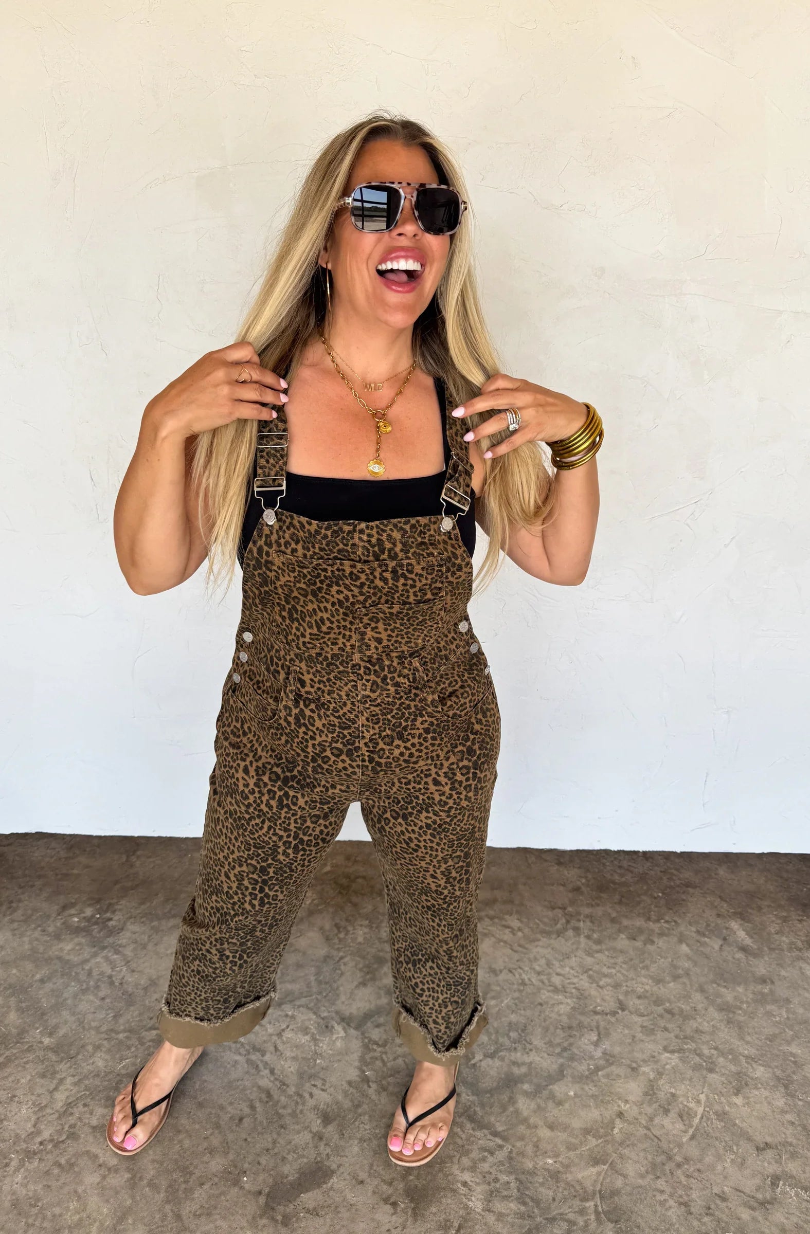 PREORDER: Dahlia Cheetah Overalls-Womens-Stay Foxy Boutique, Florissant, Missouri