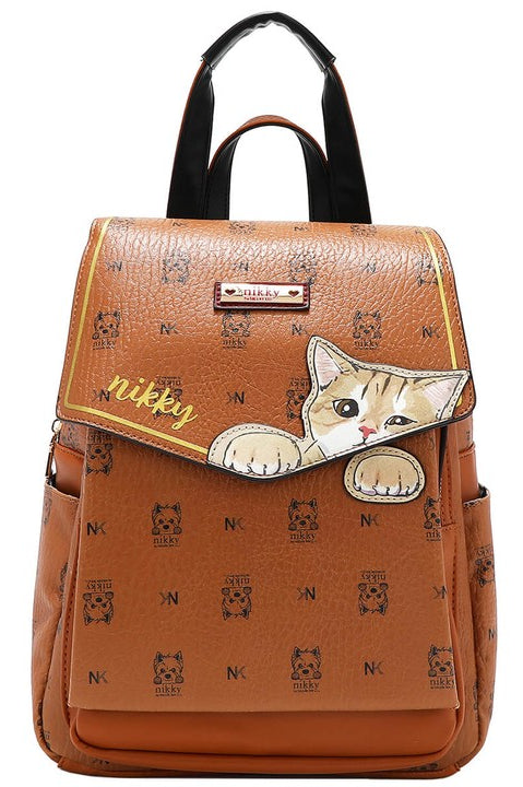 Nicole Lee USA Cat Eco-Leather Convertible Backpack Bag-Stay Foxy Boutique, Florissant, Missouri
