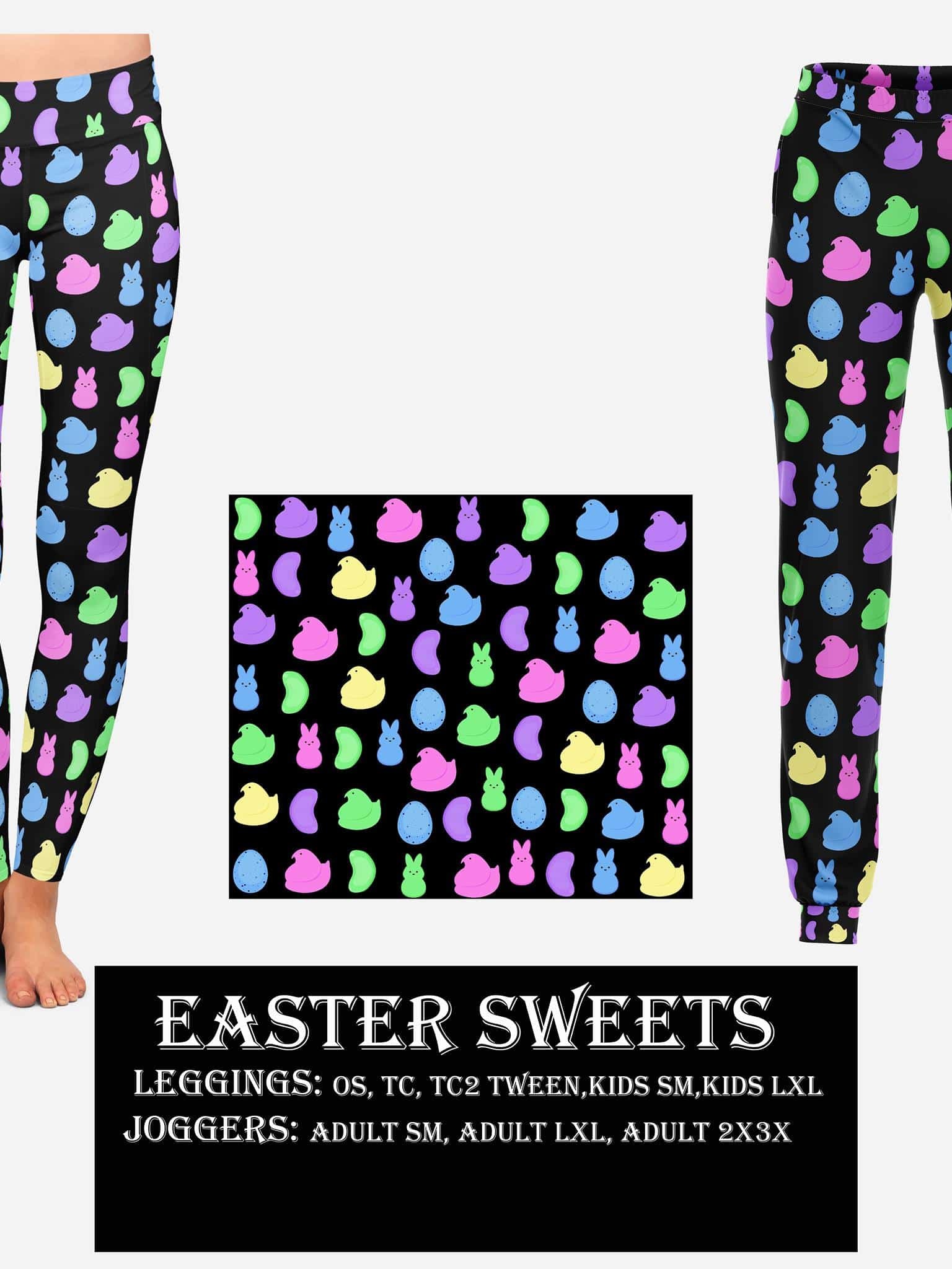 EASTER RUN- EASTER SWEETS LEGGINGS AND JOGGERS-Stay Foxy Boutique, Florissant, Missouri