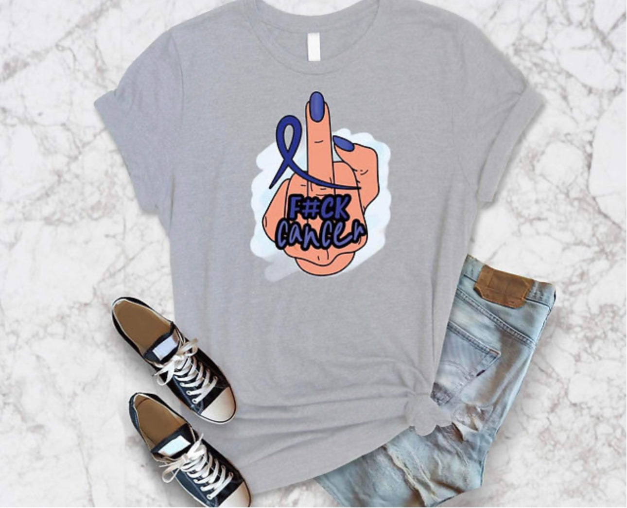 F Cancer Graphic T-Graphic T-Stay Foxy Boutique, Florissant, Missouri