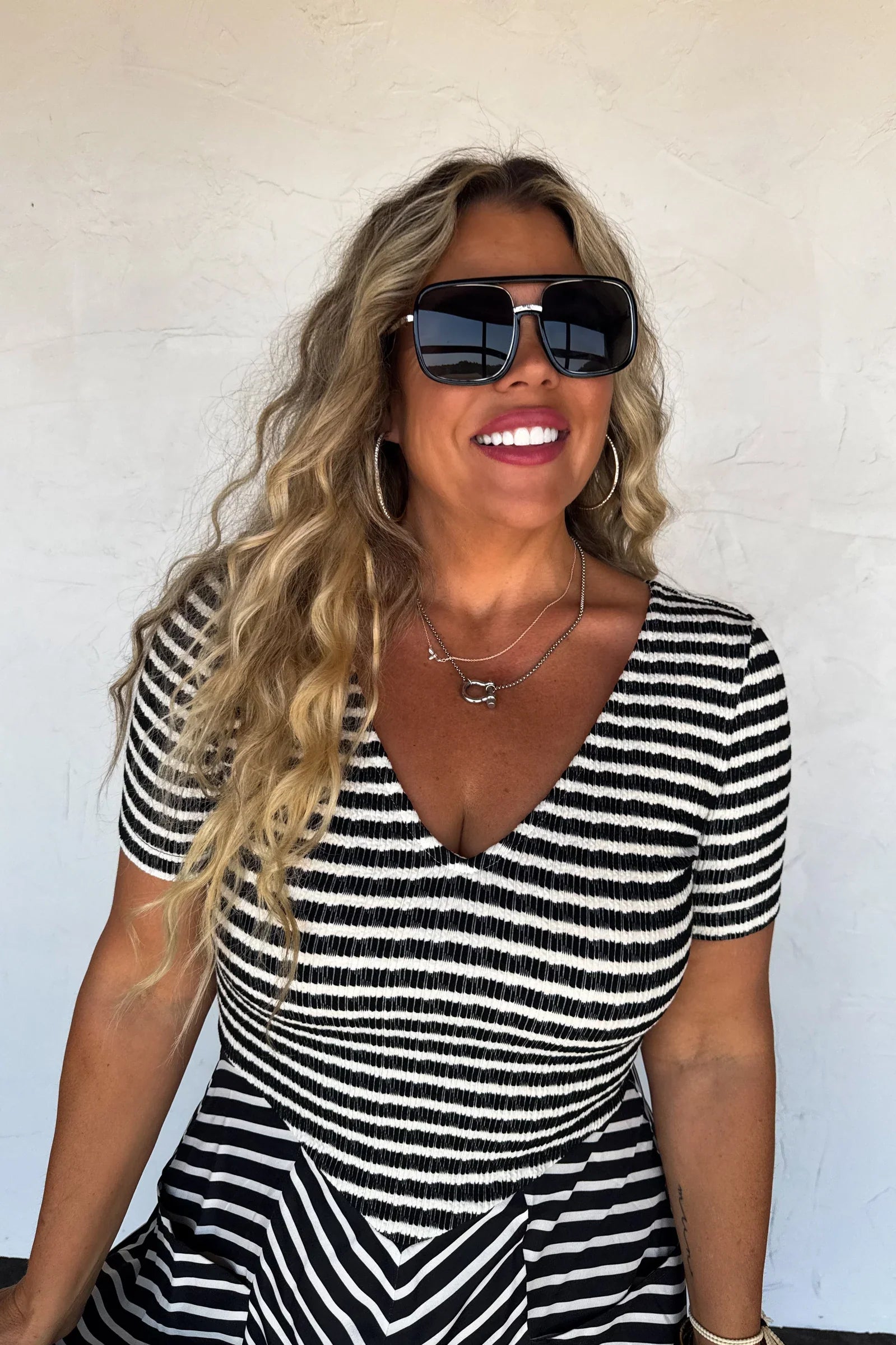 PREORDER: Calista Stripe Dress-Womens-Stay Foxy Boutique, Florissant, Missouri