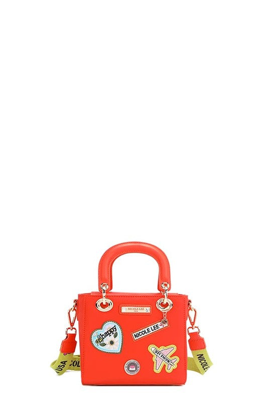 Nicole Lee USA Color Patch Handbag with Top Handle-Stay Foxy Boutique, Florissant, Missouri