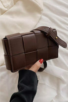 Zenana Vegan Leather Woven Crossbody Bag-Stay Foxy Boutique, Florissant, Missouri