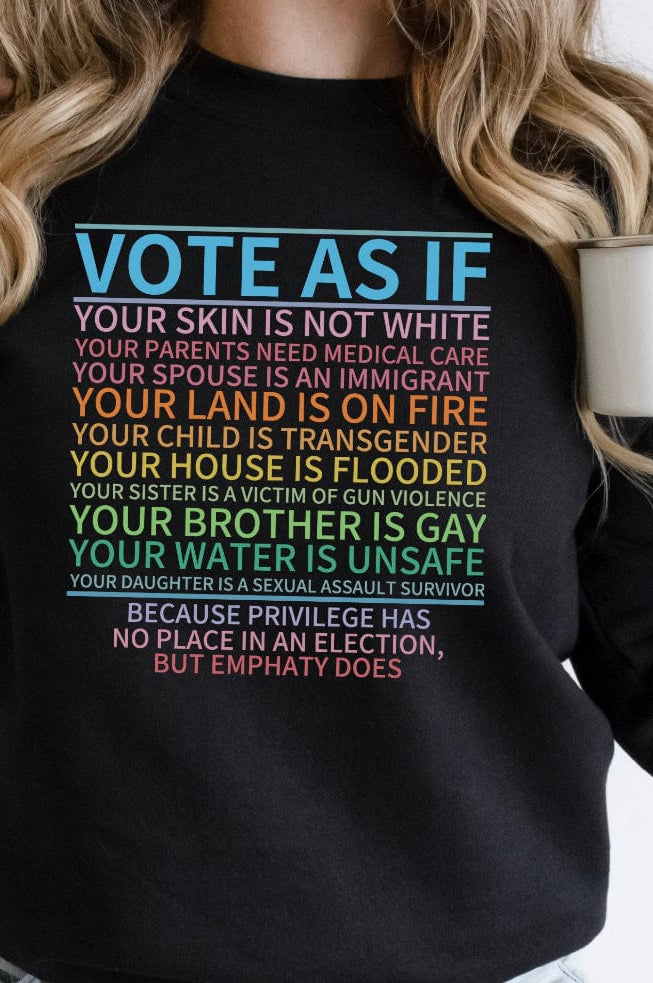 Vote As If Graphic T-Graphic T-Stay Foxy Boutique, Florissant, Missouri