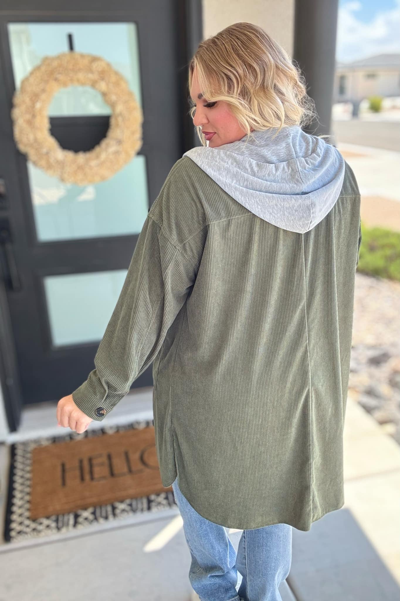 PREORDER: Hooded Corduroy Shacket in Two Colors-Womens-Stay Foxy Boutique, Florissant, Missouri