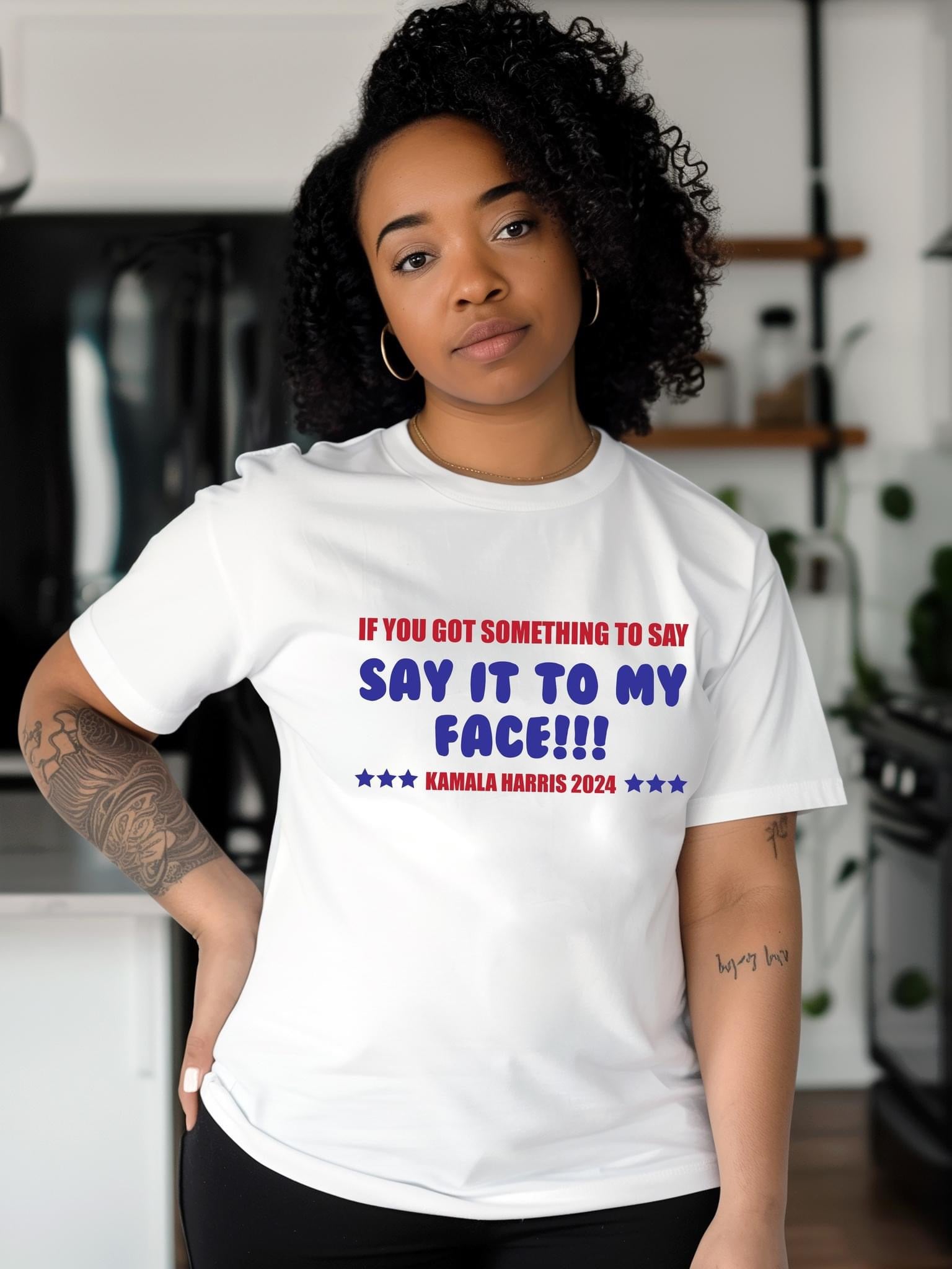 Say It To My Face Graphic T-Graphic T-Stay Foxy Boutique, Florissant, Missouri