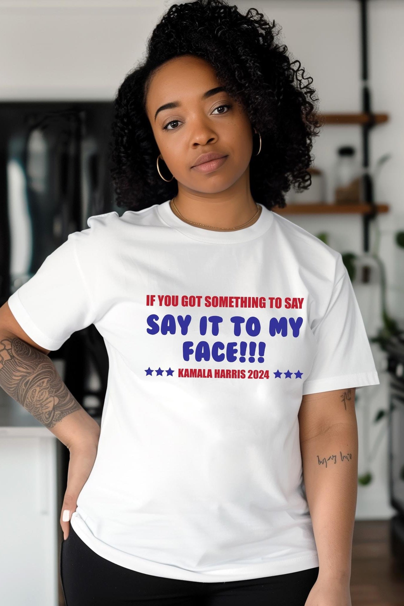 Say It To My Face Graphic T-Graphic T-Stay Foxy Boutique, Florissant, Missouri