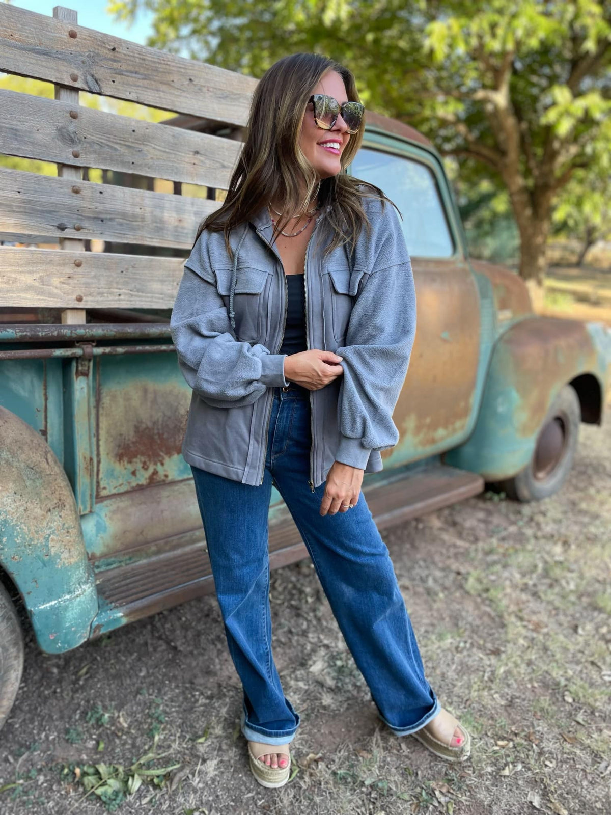 Best Selling Carson Hooded Jacket in Five Colors-Womens-Stay Foxy Boutique, Florissant, Missouri