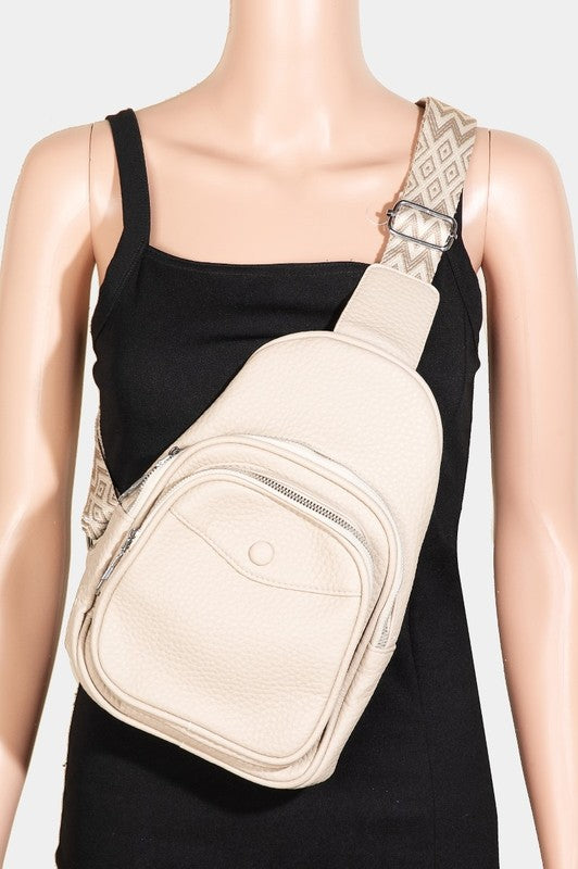 Fame Textured PU Leather Sling Bag-Stay Foxy Boutique, Florissant, Missouri