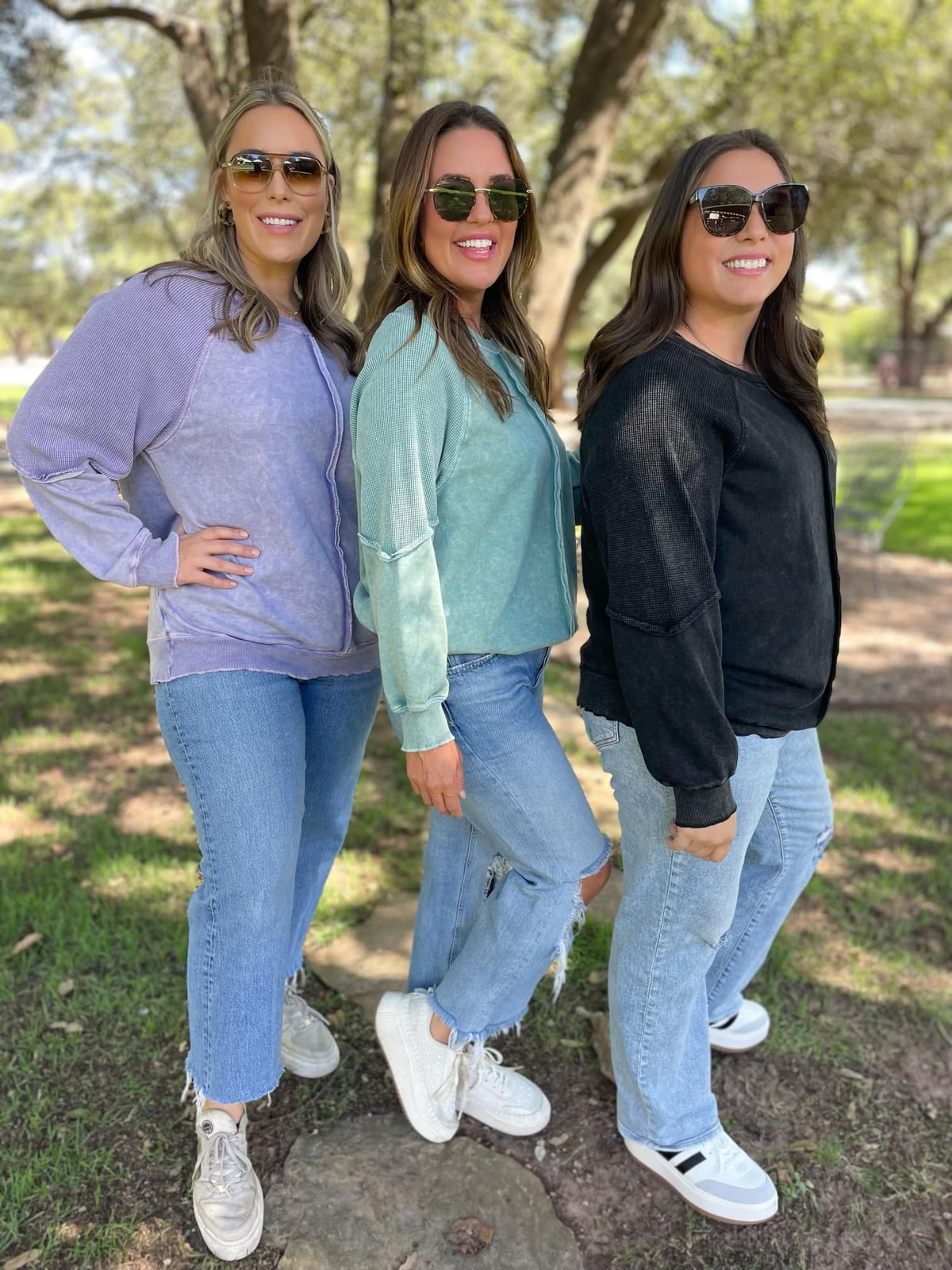 PREORDER: Best Selling Elliott Exposed Seam Sweatshirt in Five Colors-Womens-Stay Foxy Boutique, Florissant, Missouri