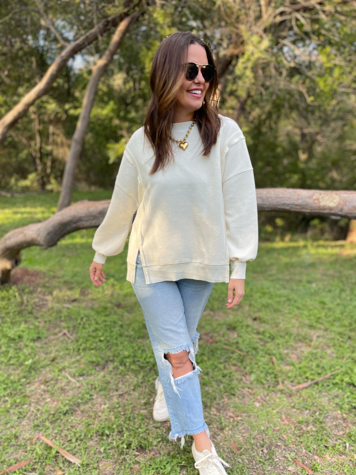 PREORDER: Thinking It Over Waffle Knit Pullover in Three Colors-Womens-Stay Foxy Boutique, Florissant, Missouri