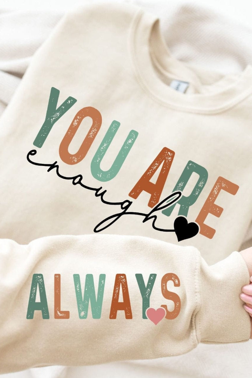 You Are Enough Graphic T-Graphic T-Stay Foxy Boutique, Florissant, Missouri