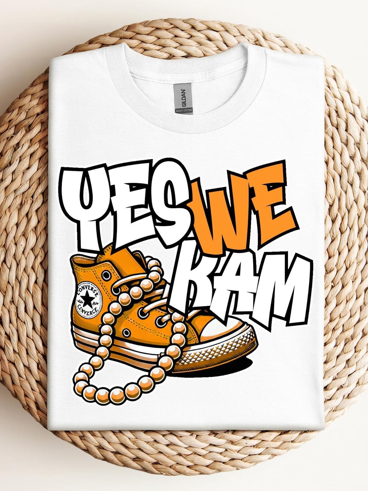 Yes We Kam Orange Graphic T-Graphic T-Stay Foxy Boutique, Florissant, Missouri