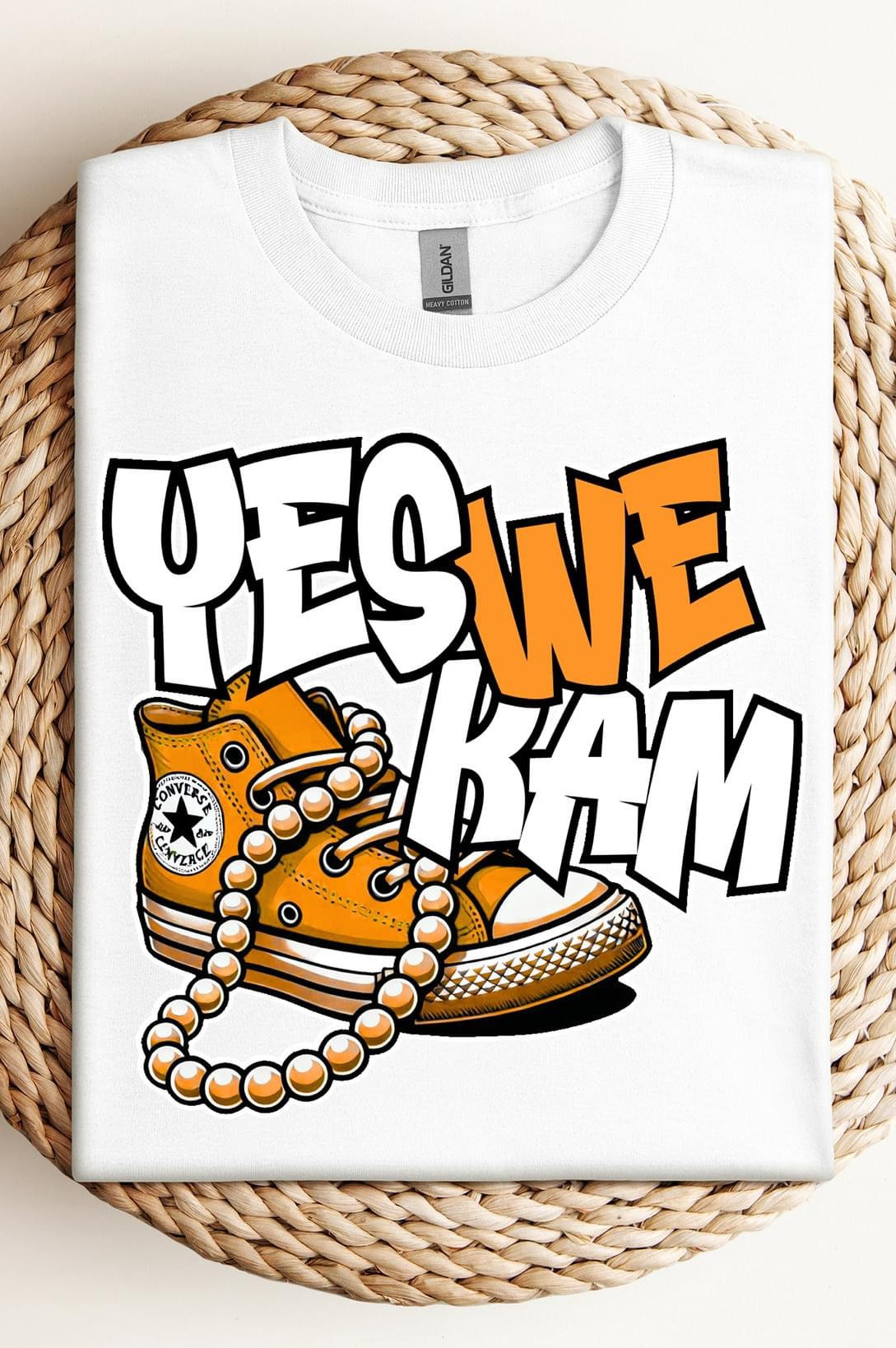 Yes We Kam Orange Graphic T-Graphic T-Stay Foxy Boutique, Florissant, Missouri
