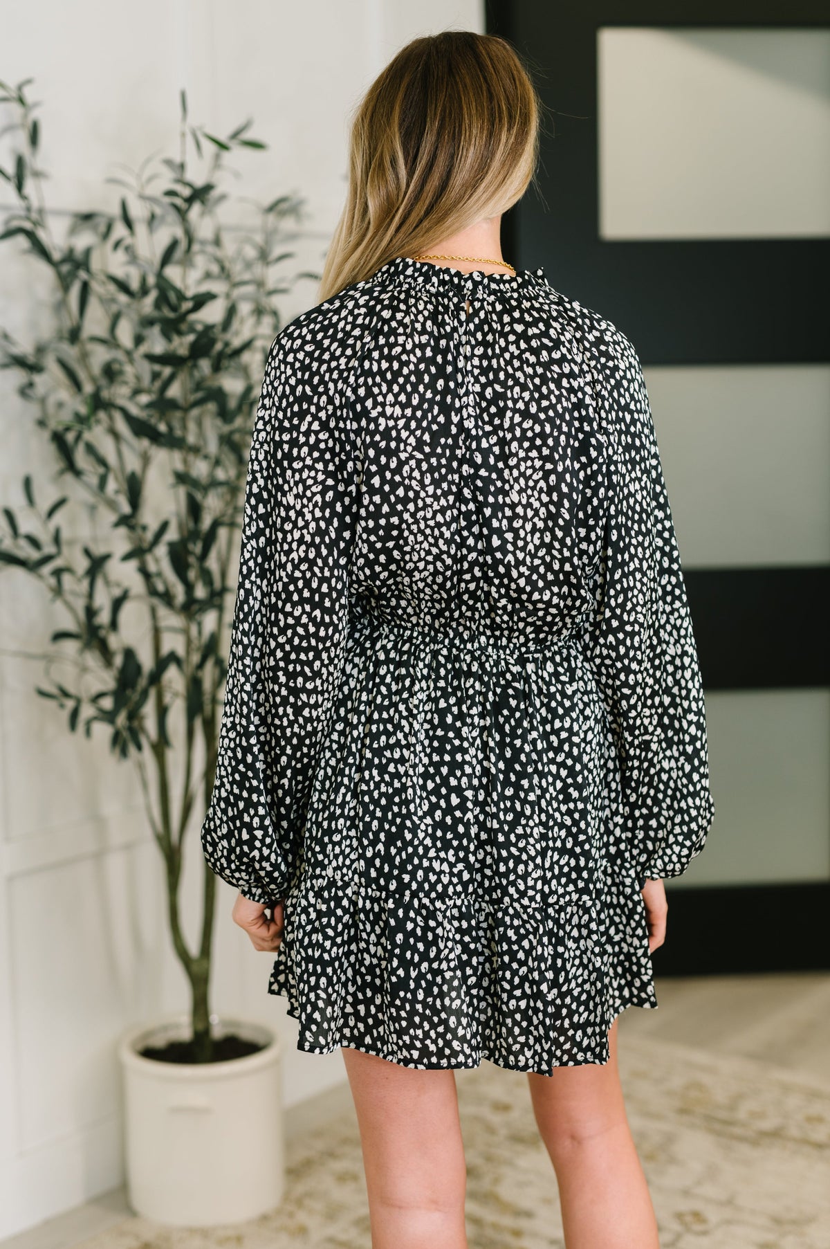 A Cheeky Little Time Tiered Dress in Black-Womens-Stay Foxy Boutique, Florissant, Missouri