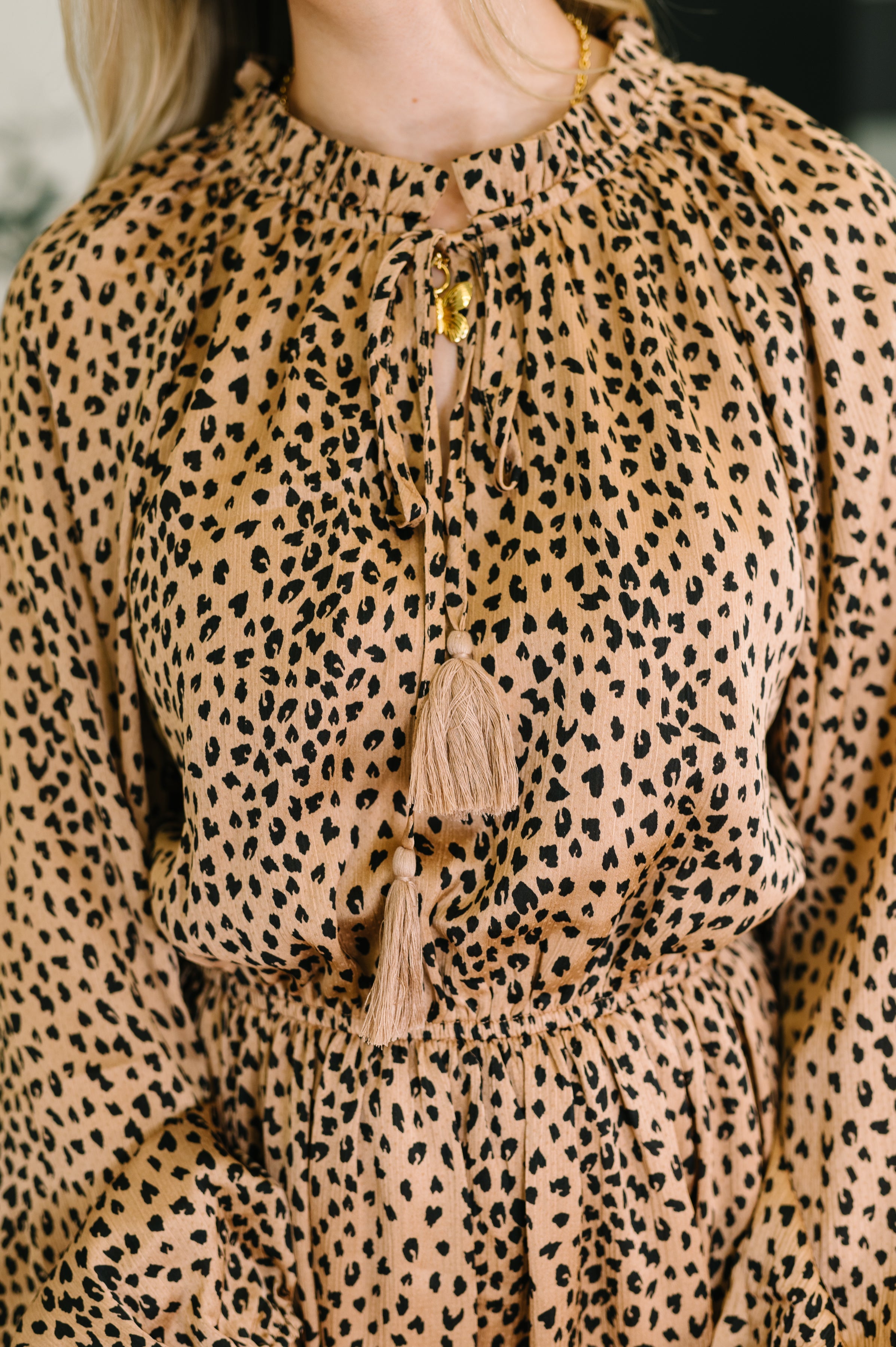 A Cheeky Little Time Tiered Dress in Pecan Brown-Womens-Stay Foxy Boutique, Florissant, Missouri