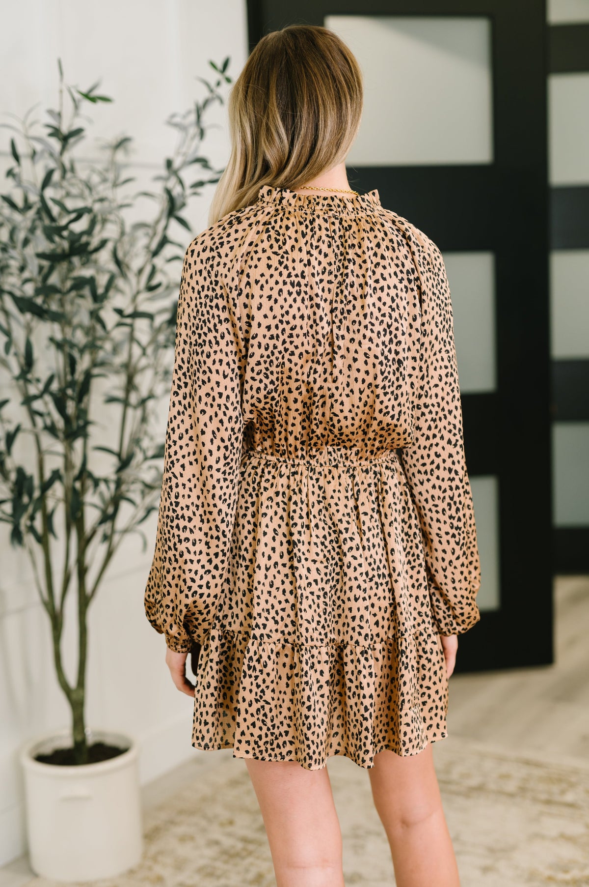 A Cheeky Little Time Tiered Dress in Pecan Brown-Womens-Stay Foxy Boutique, Florissant, Missouri