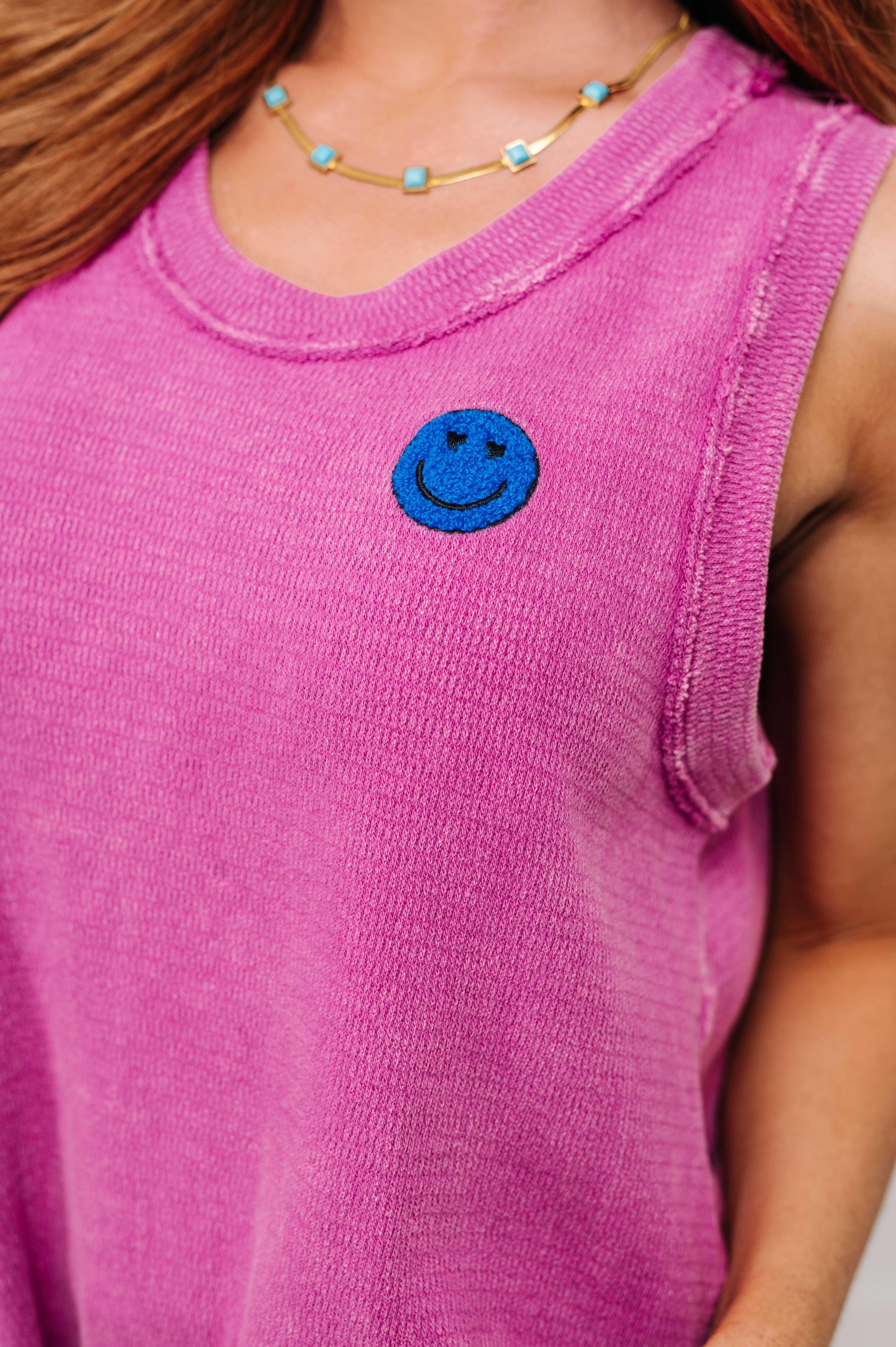 A Few of My Favorite Things Round Neck Tank in Fuchsia-Tops-Stay Foxy Boutique, Florissant, Missouri