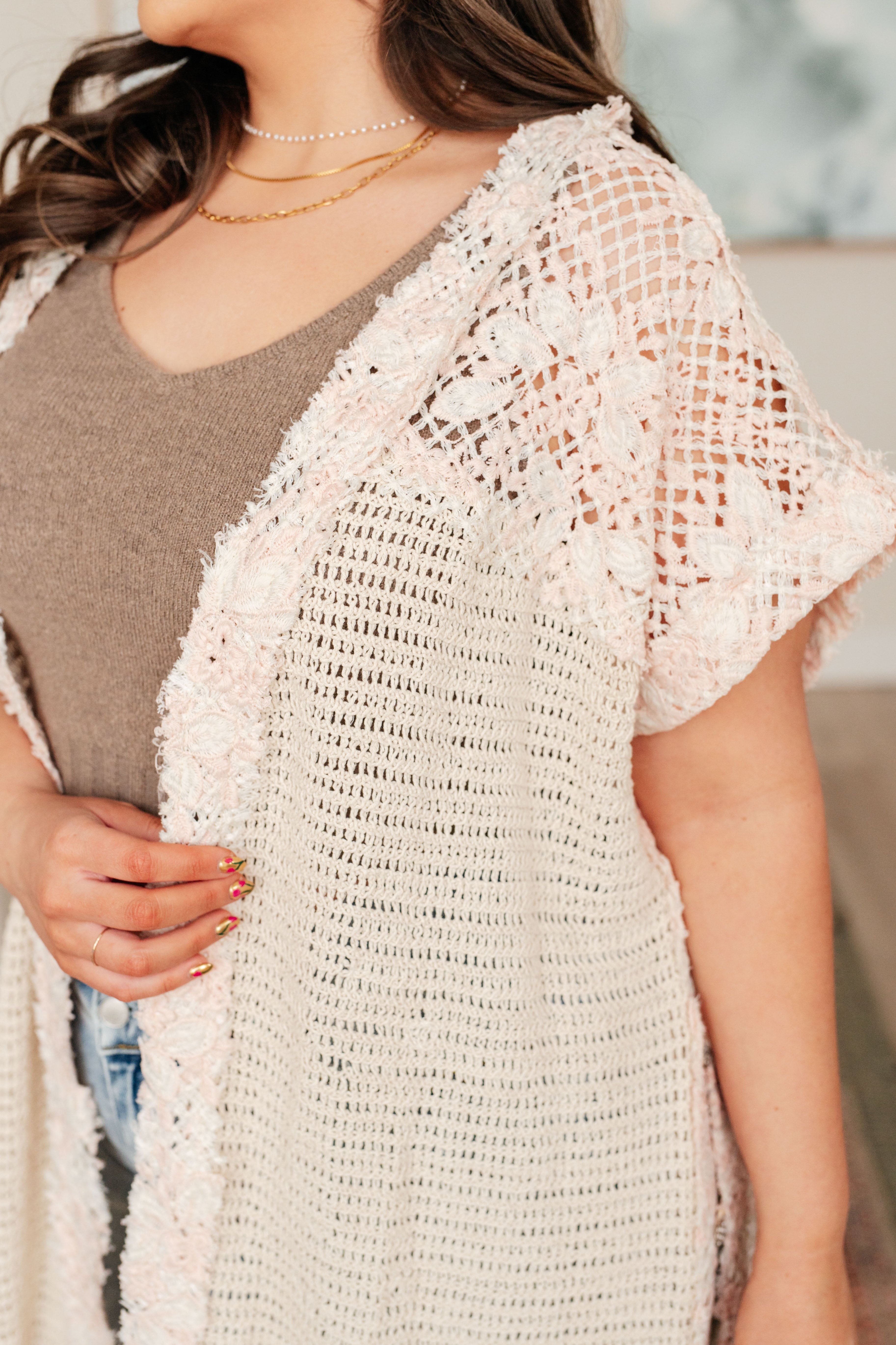 A Little Defiant Crochet Duster Kimono -5/2/2024-Layers-Stay Foxy Boutique, Florissant, Missouri