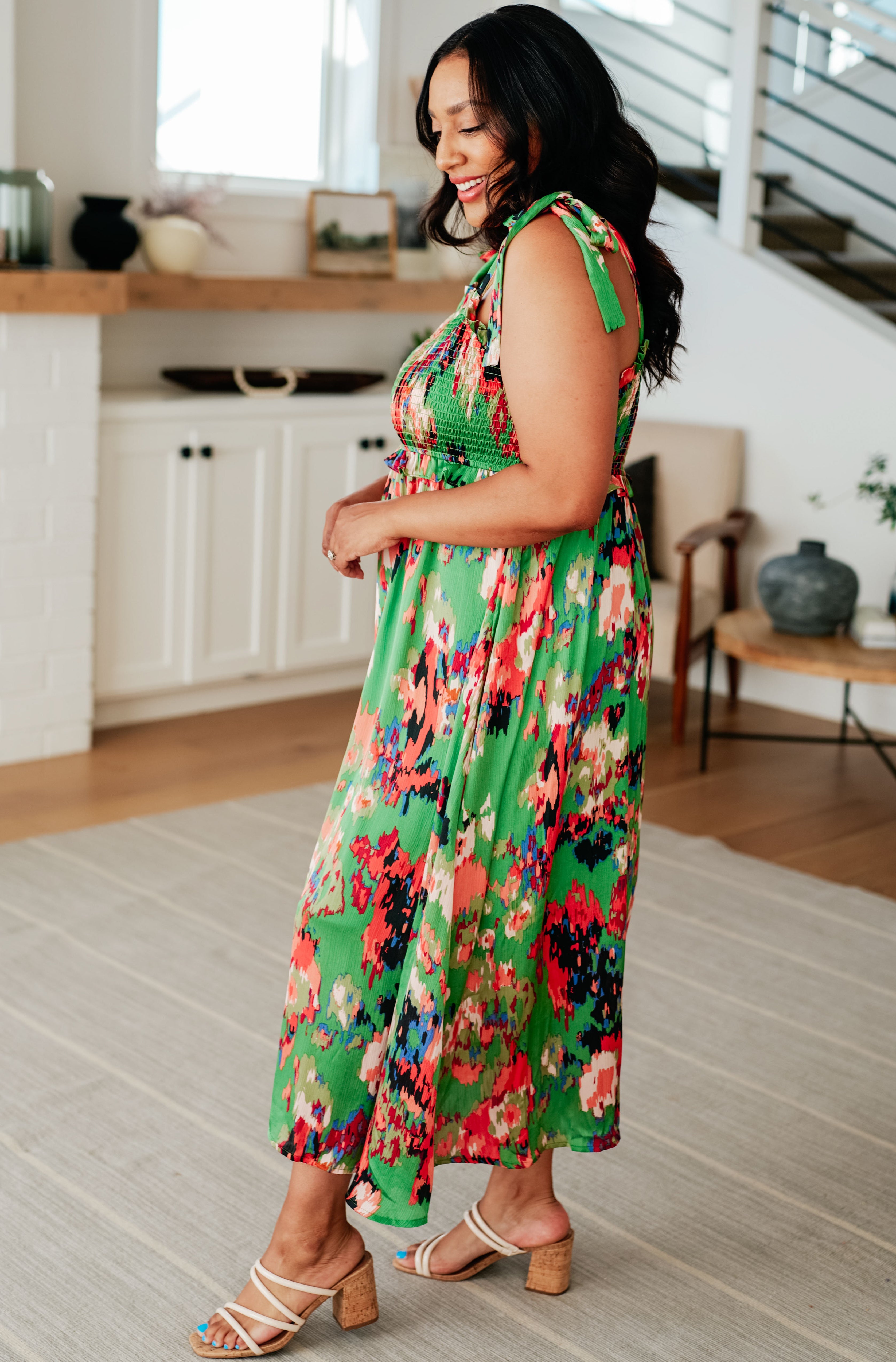 A Little While Longer Dress in Green-Dresses-Stay Foxy Boutique, Florissant, Missouri