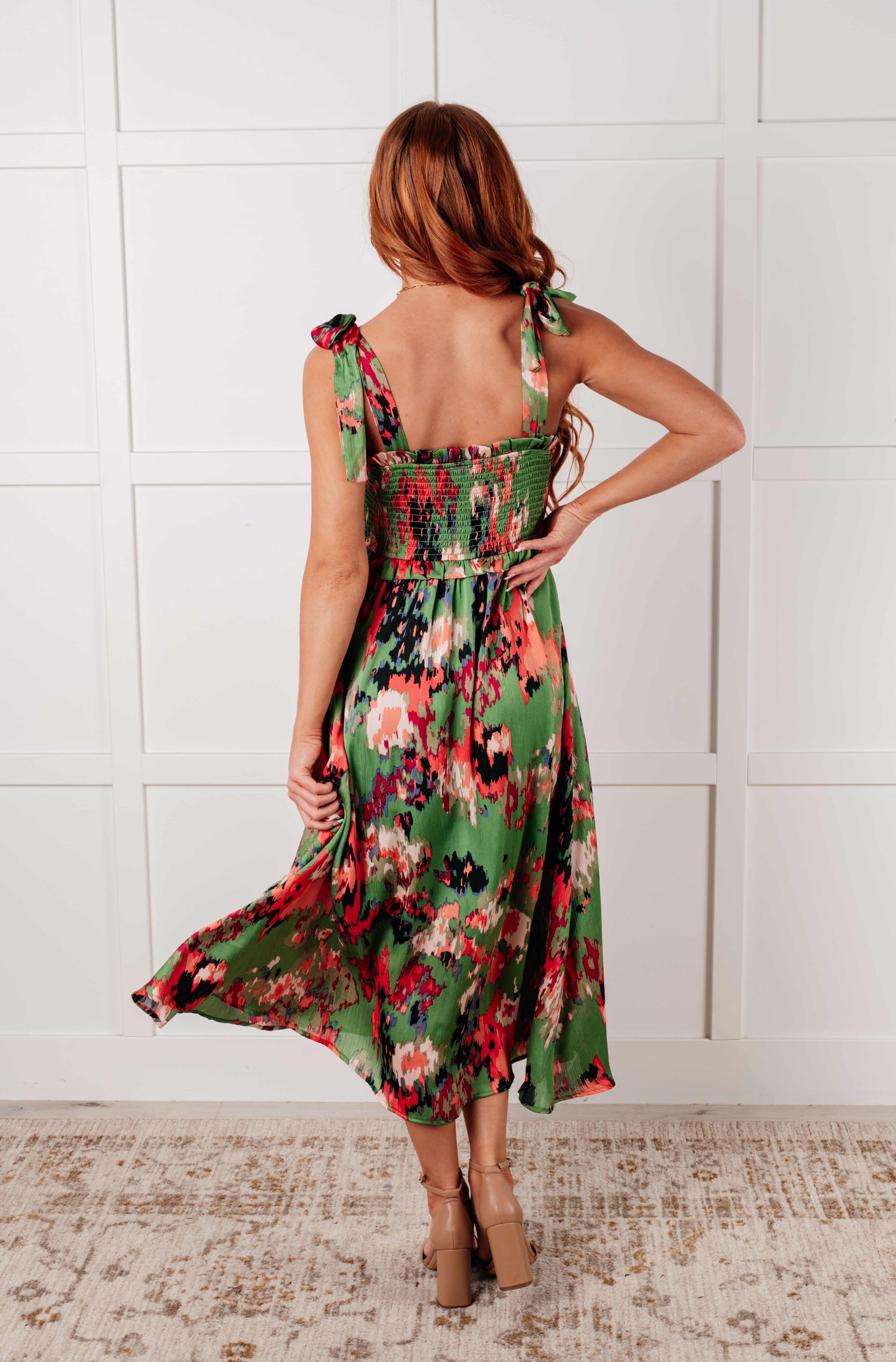 A Little While Longer Dress in Green-Dresses-Stay Foxy Boutique, Florissant, Missouri