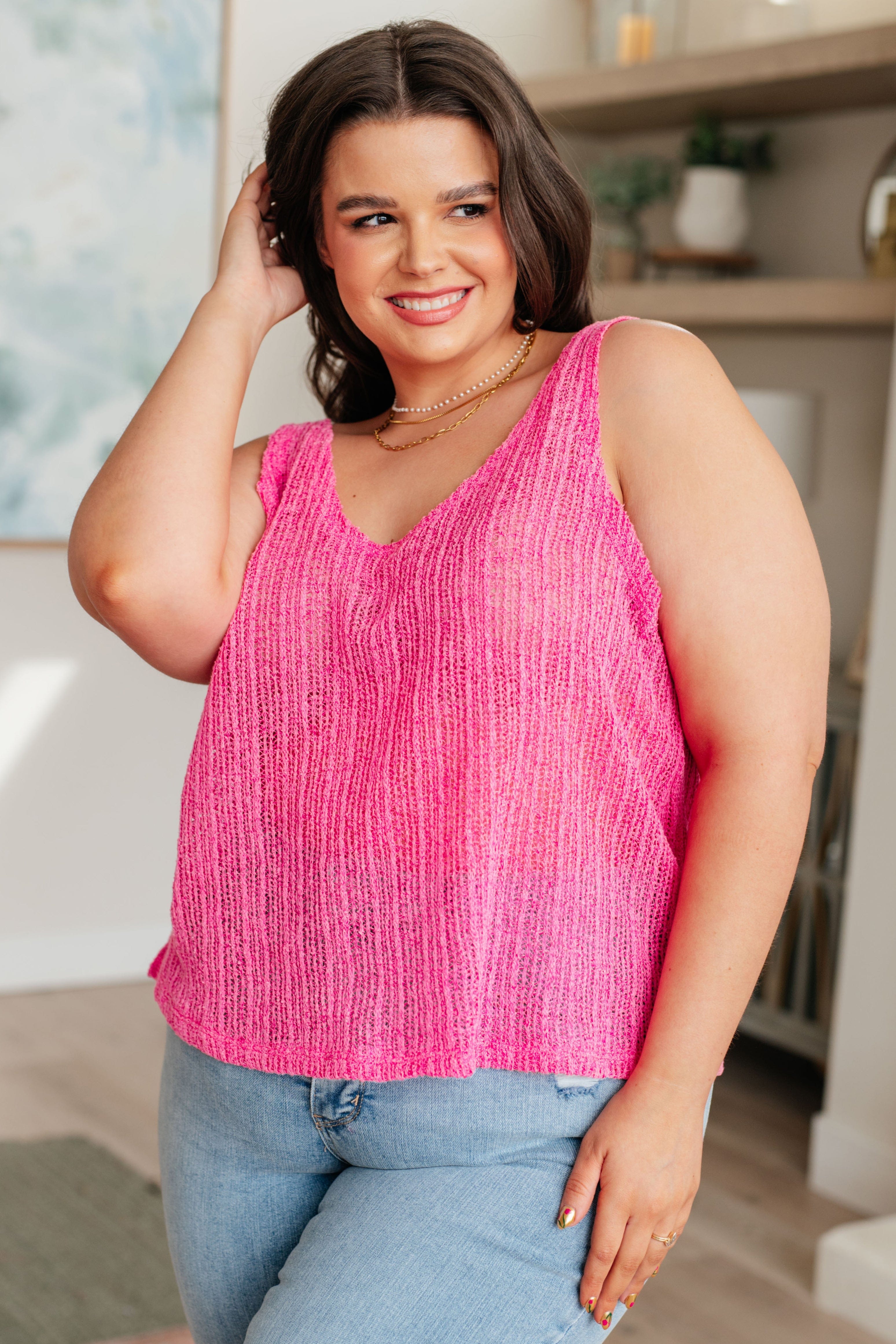 A Major Upgrade Knit V-Neck Tank-Tops-Stay Foxy Boutique, Florissant, Missouri
