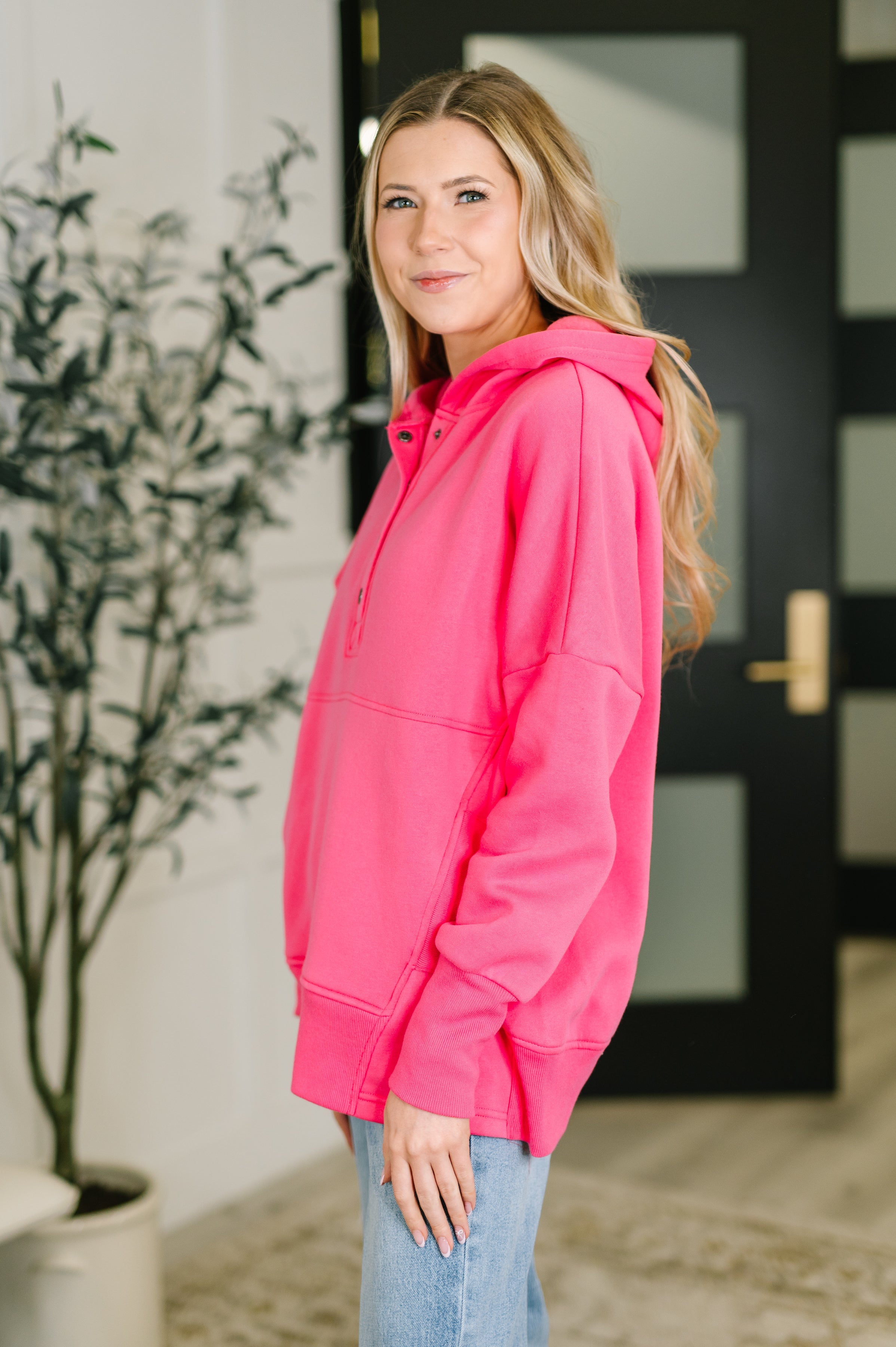 A Million Different Reasons Hooded Pullover in Fuchsia-Womens-Stay Foxy Boutique, Florissant, Missouri