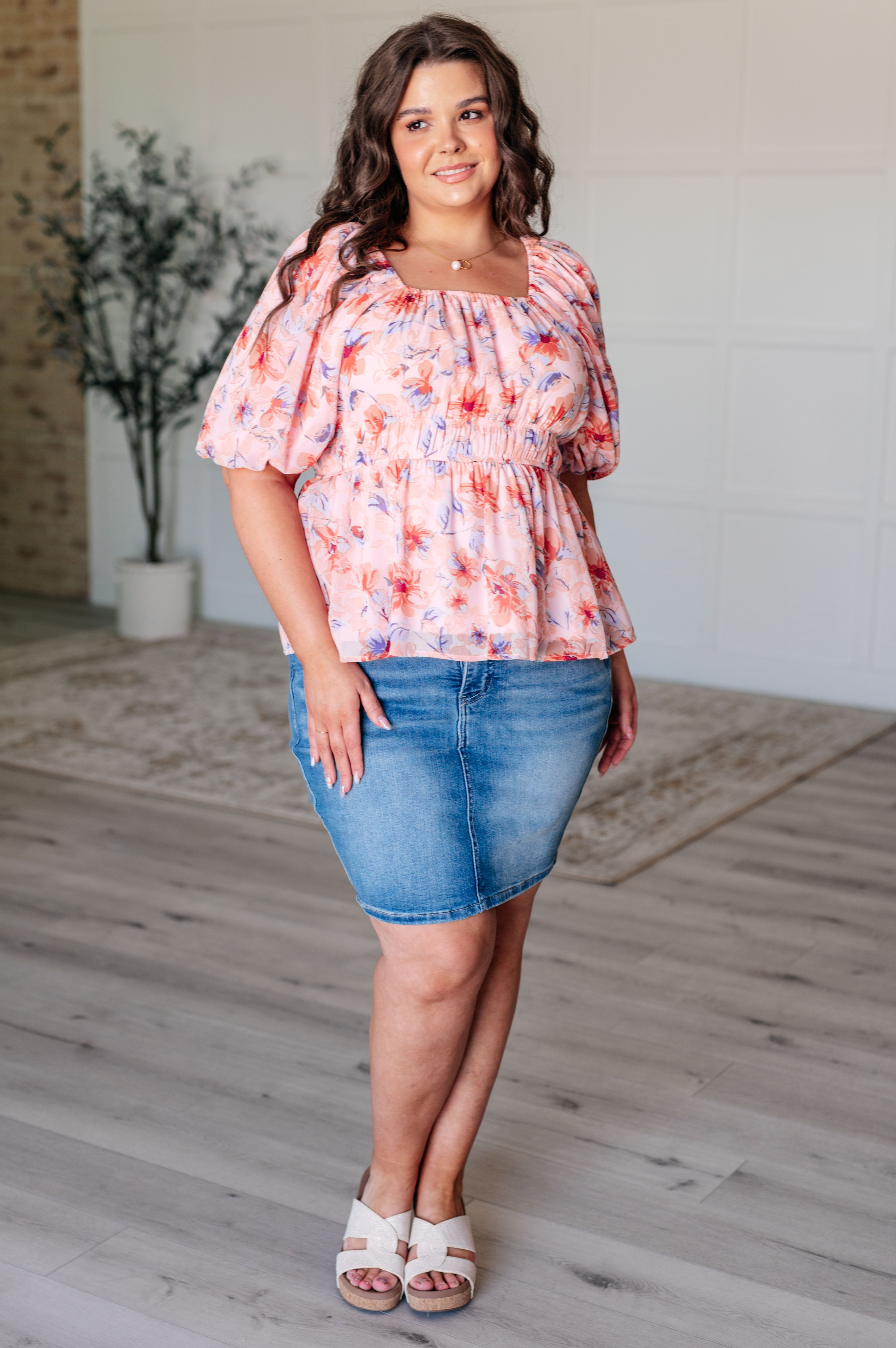 A Powerful Force Square Neck Balloon Sleeve Blouse-Tops-Stay Foxy Boutique, Florissant, Missouri